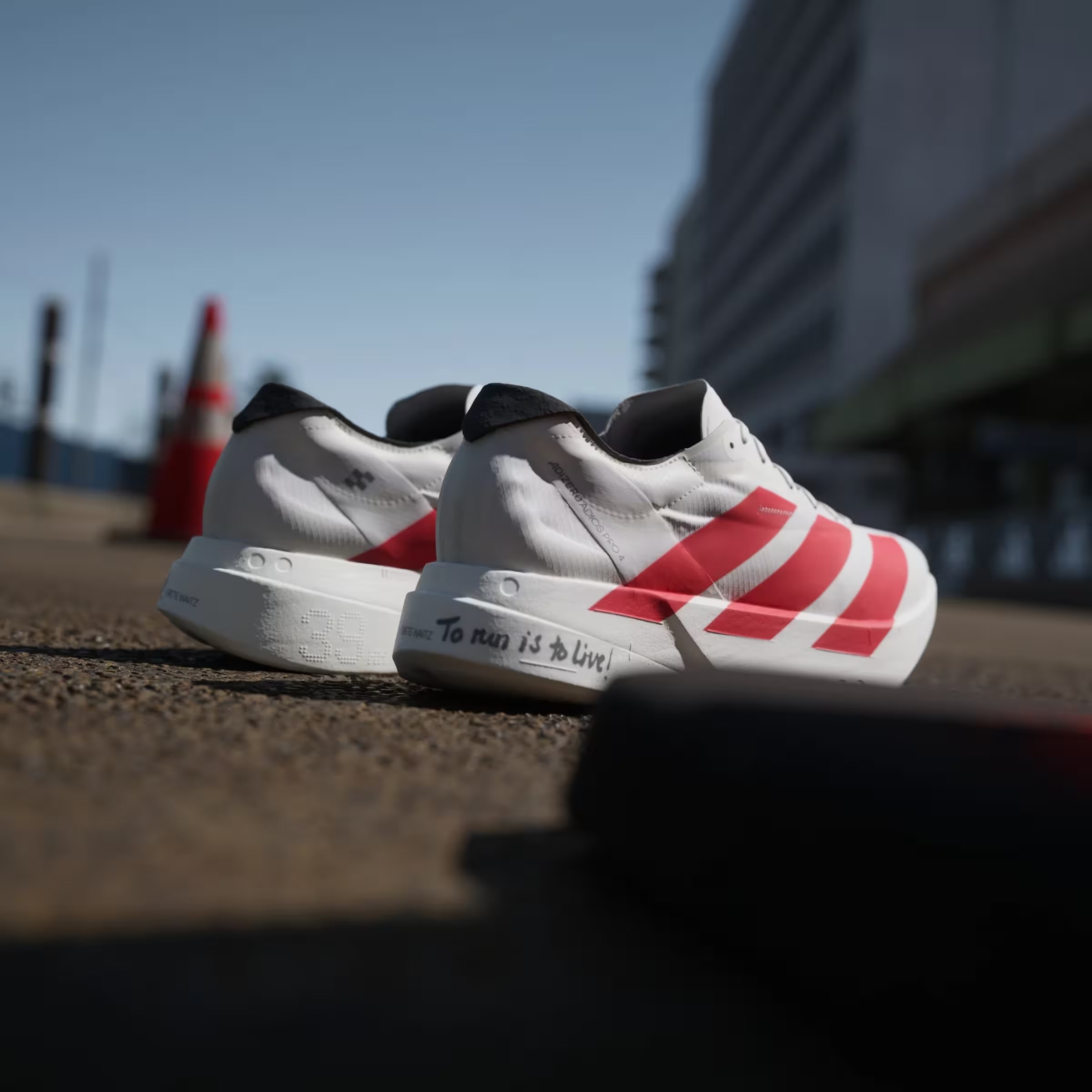 adidas Adizero Adios Pro 4 Off White Better Scarlet