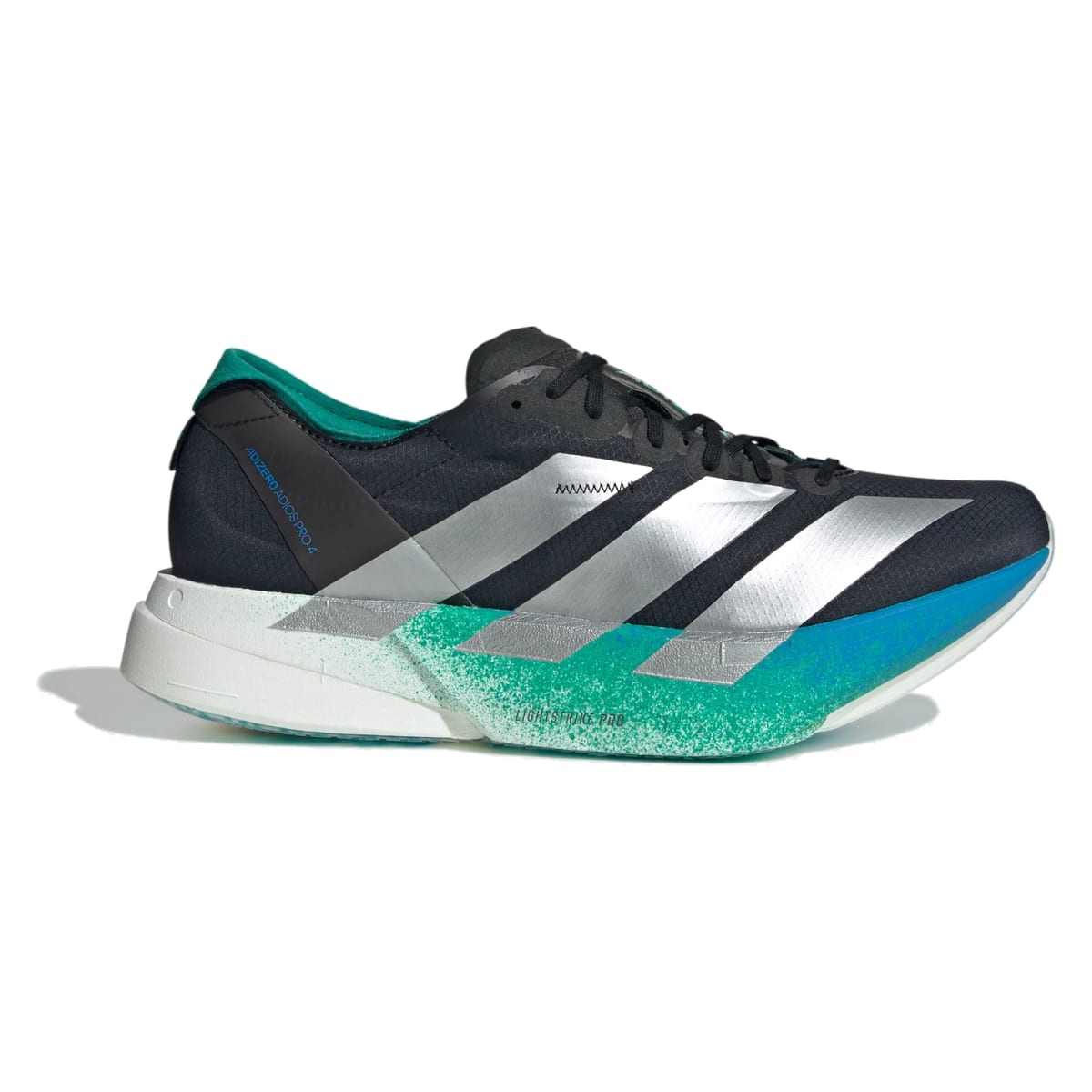 adidas Adizero Adios Pro 4 Core Black Matte Silver Glory Green