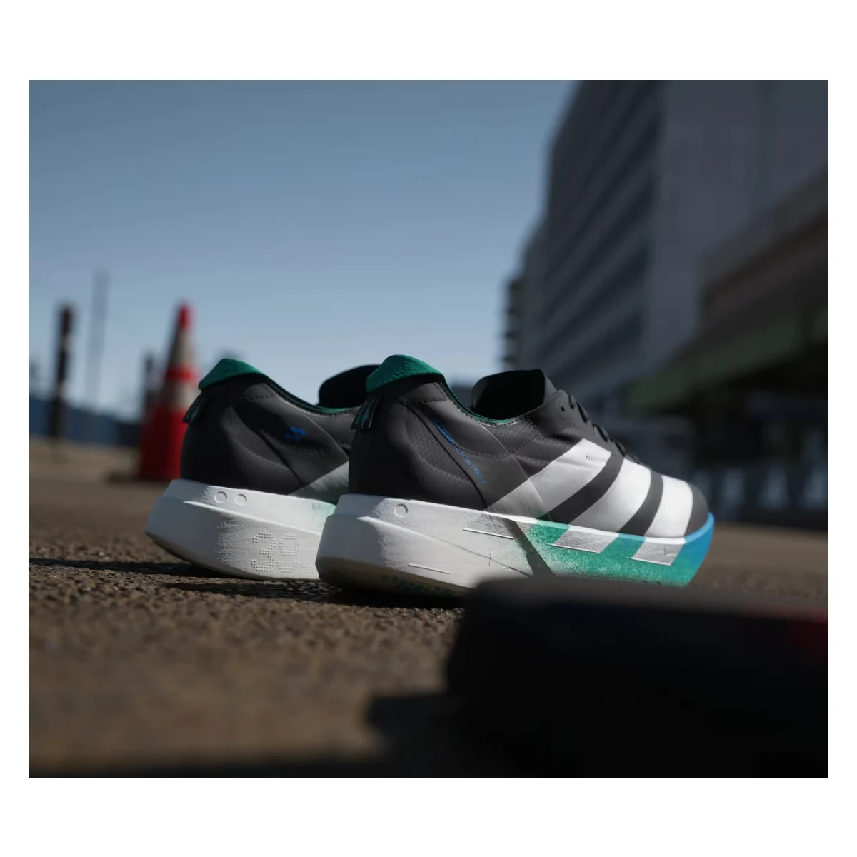 adidas Adizero Adios Pro 4 Core Black Matte Silver Glory Green