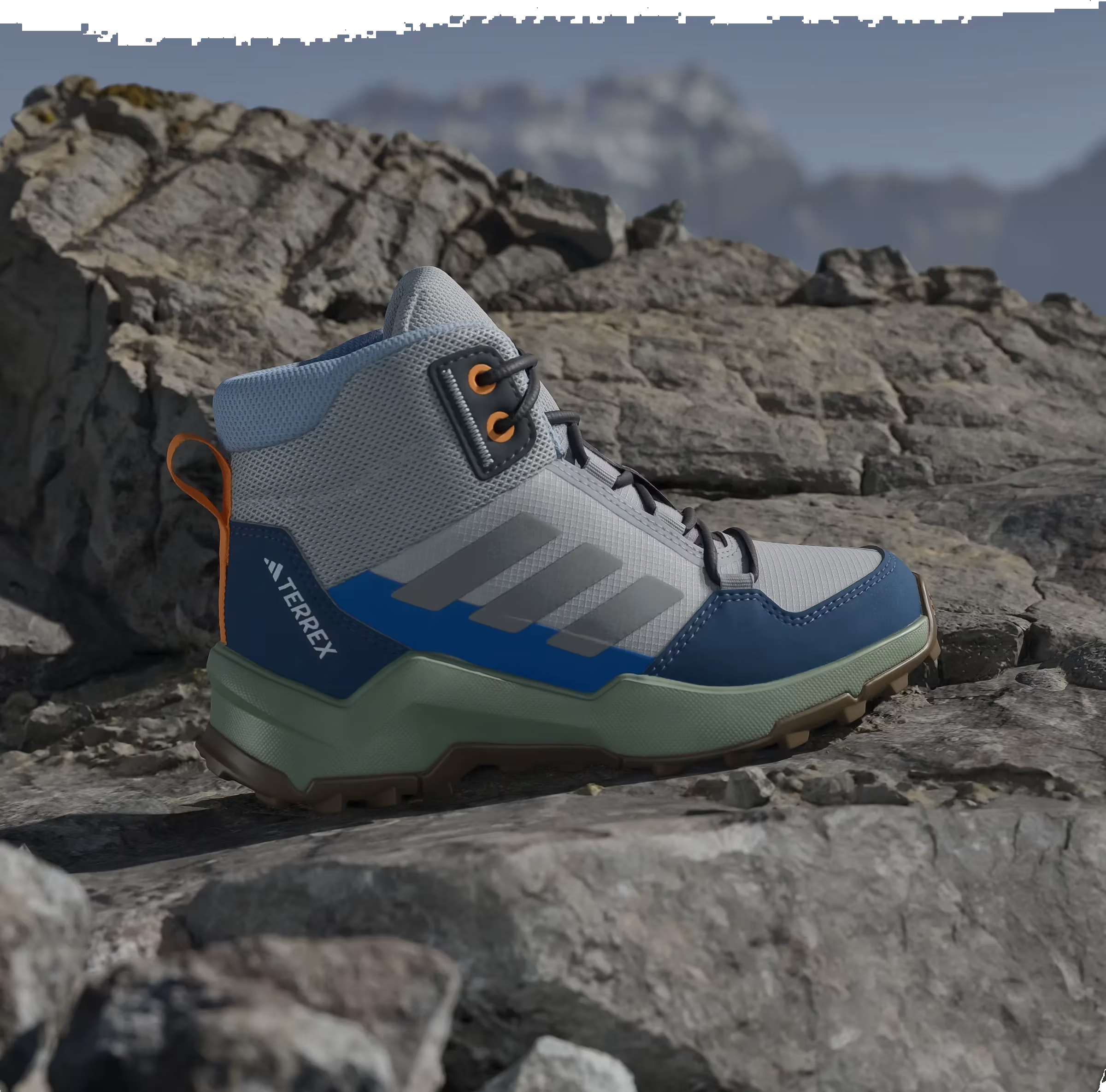adidas Terrex AX4R Mid Grey Reflective Silver Glow Blue (GS)