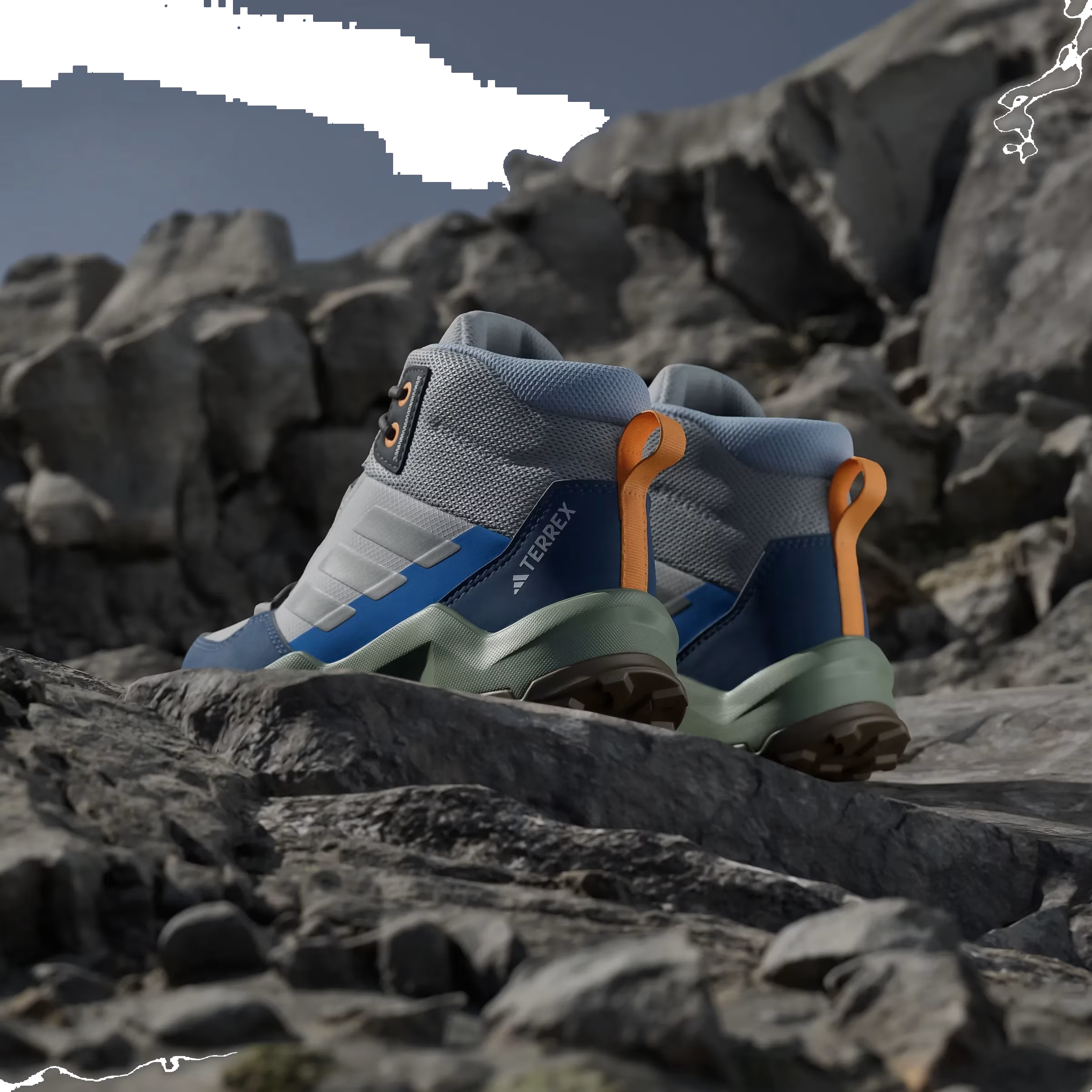 adidas Terrex AX4R Mid Grey Reflective Silver Glow Blue (GS)