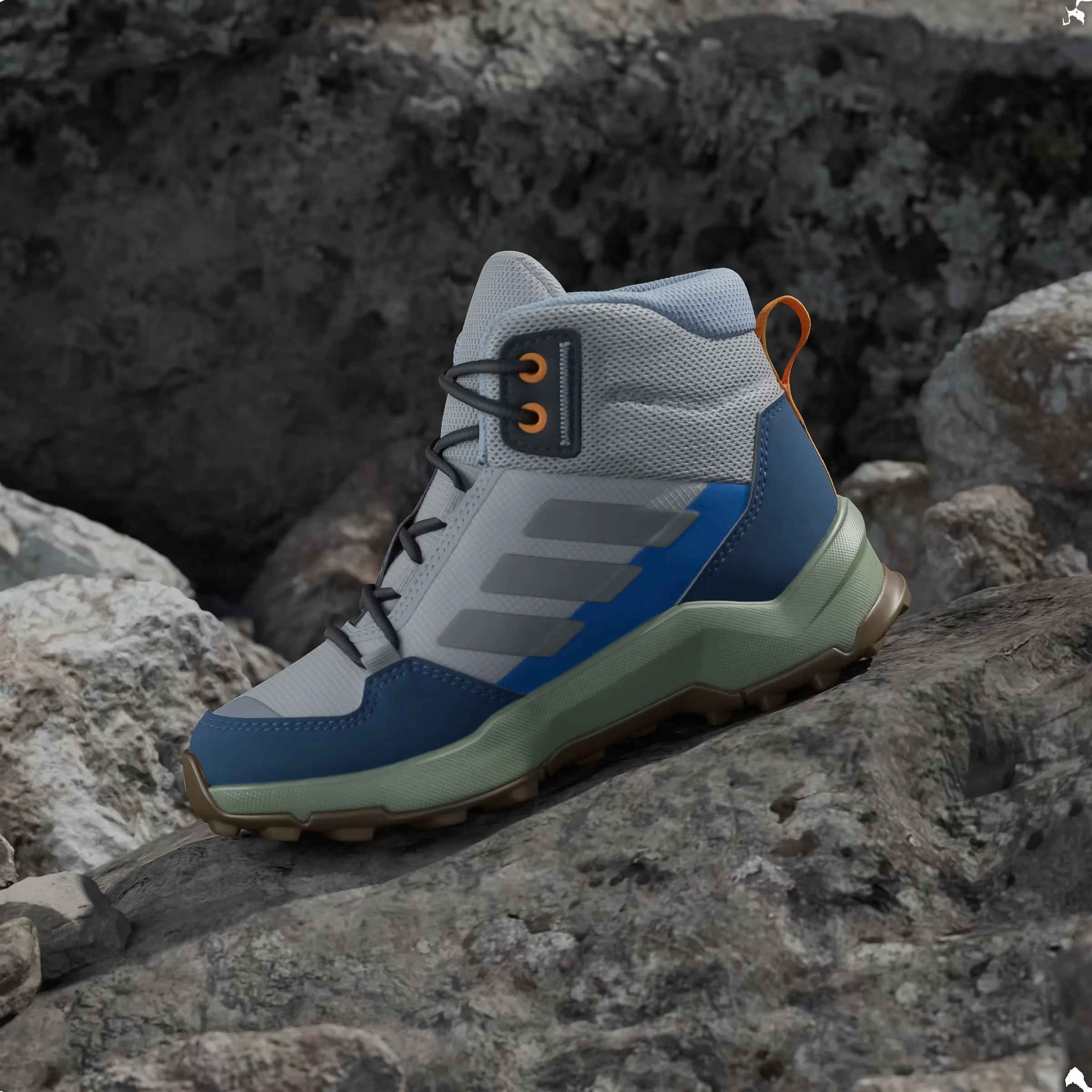 adidas Terrex AX4R Mid Grey Reflective Silver Glow Blue (GS)