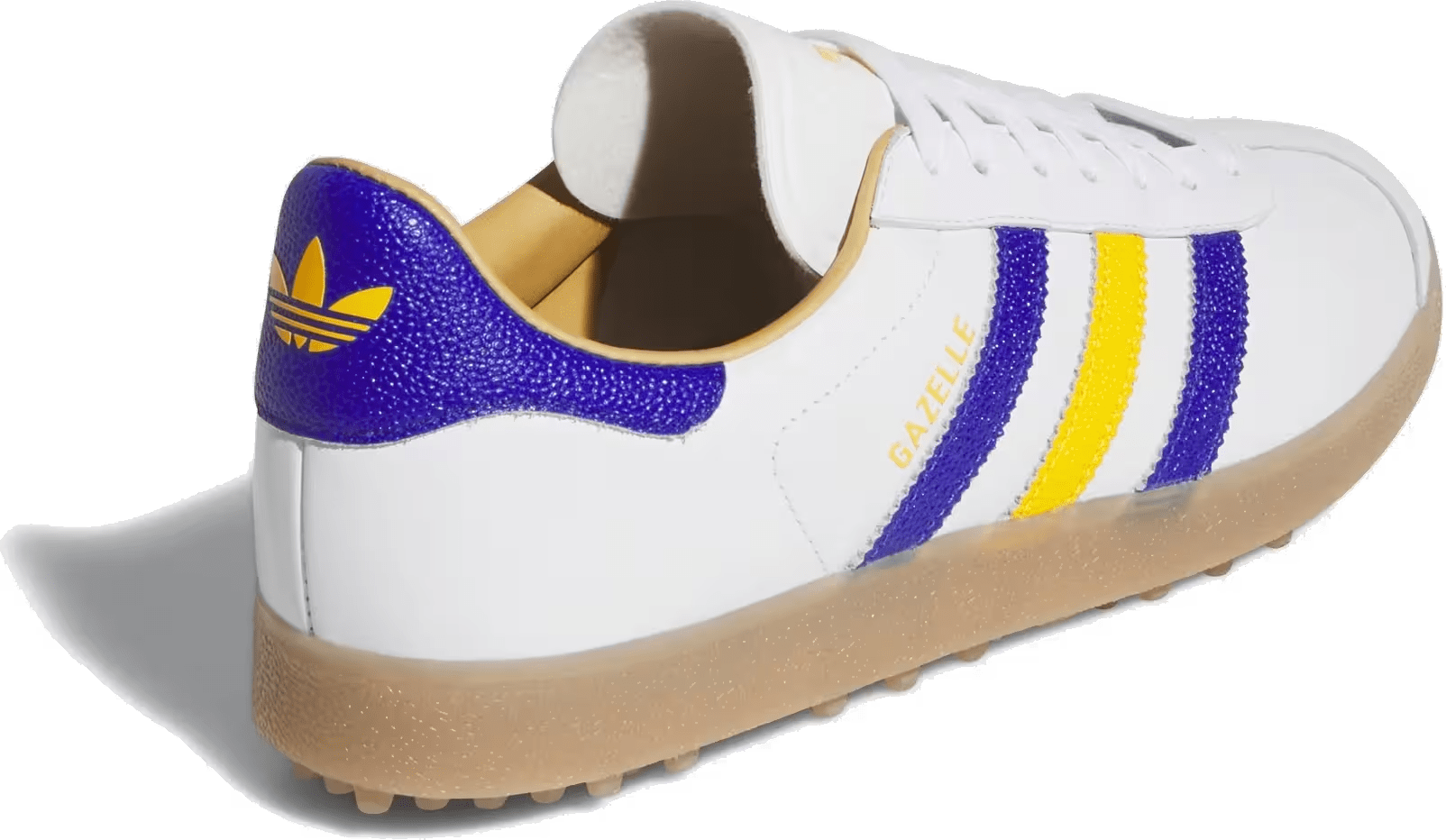 adidas Gazelle Leather Spikeless Golf White Lucid Blue Yellow
