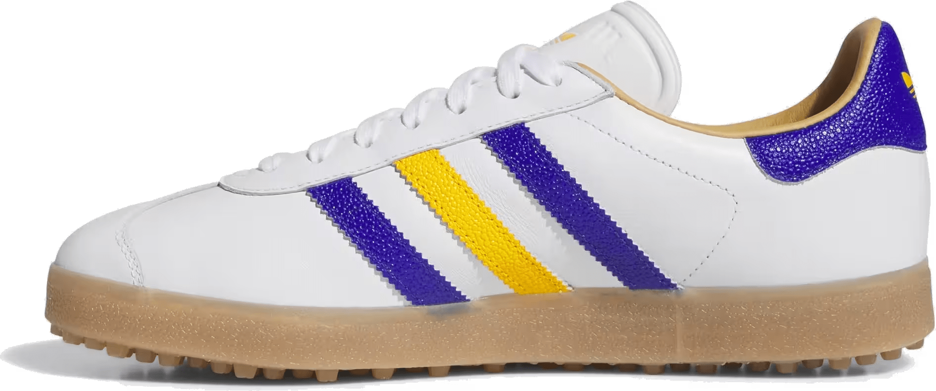 adidas Gazelle Leather Spikeless Golf White Lucid Blue Yellow