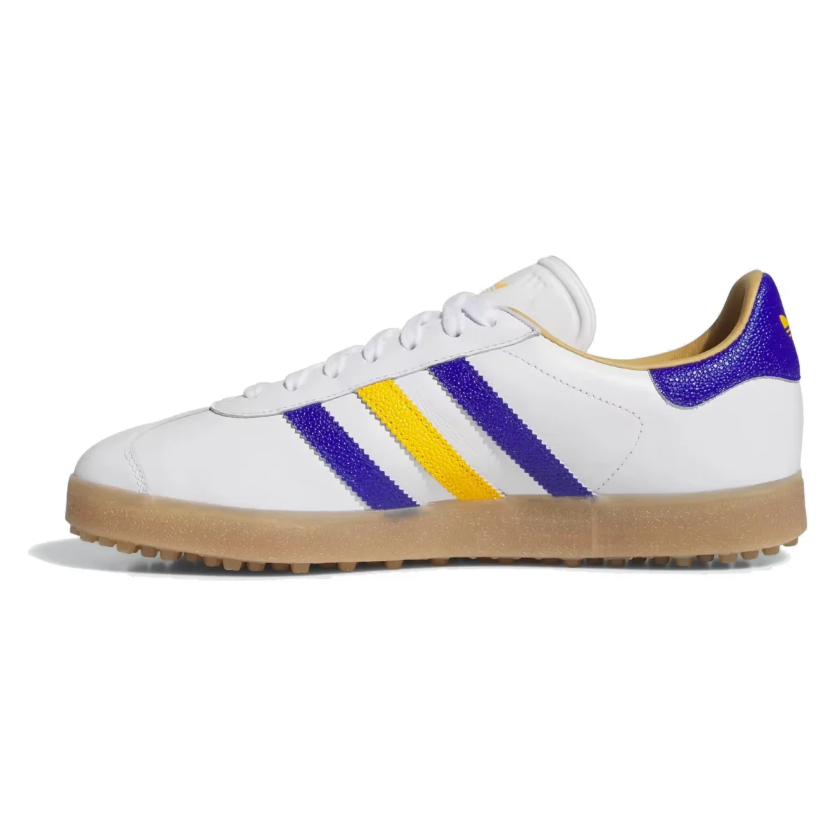 adidas Gazelle Leather Spikeless Golf White Lucid Blue Yellow