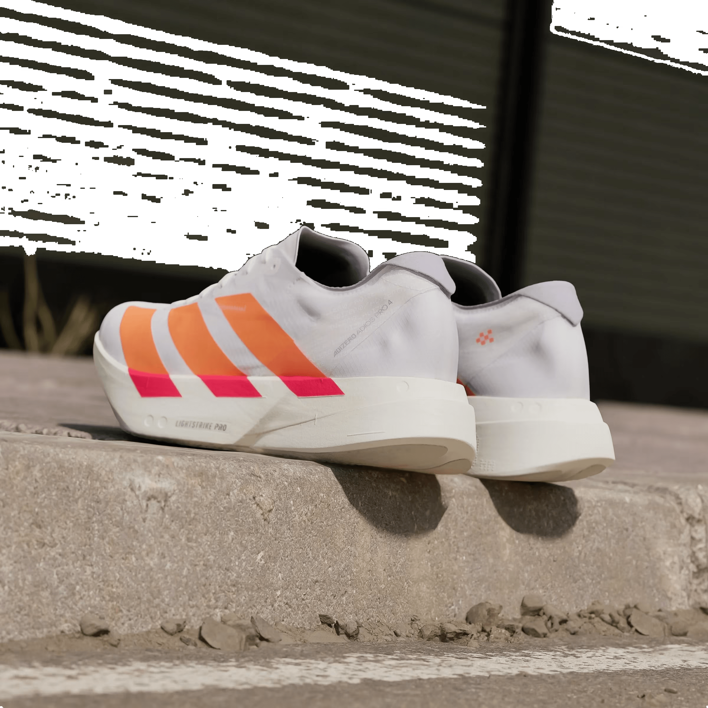 adidas Adizero Adios Pro 4 White Lucid Orange Red