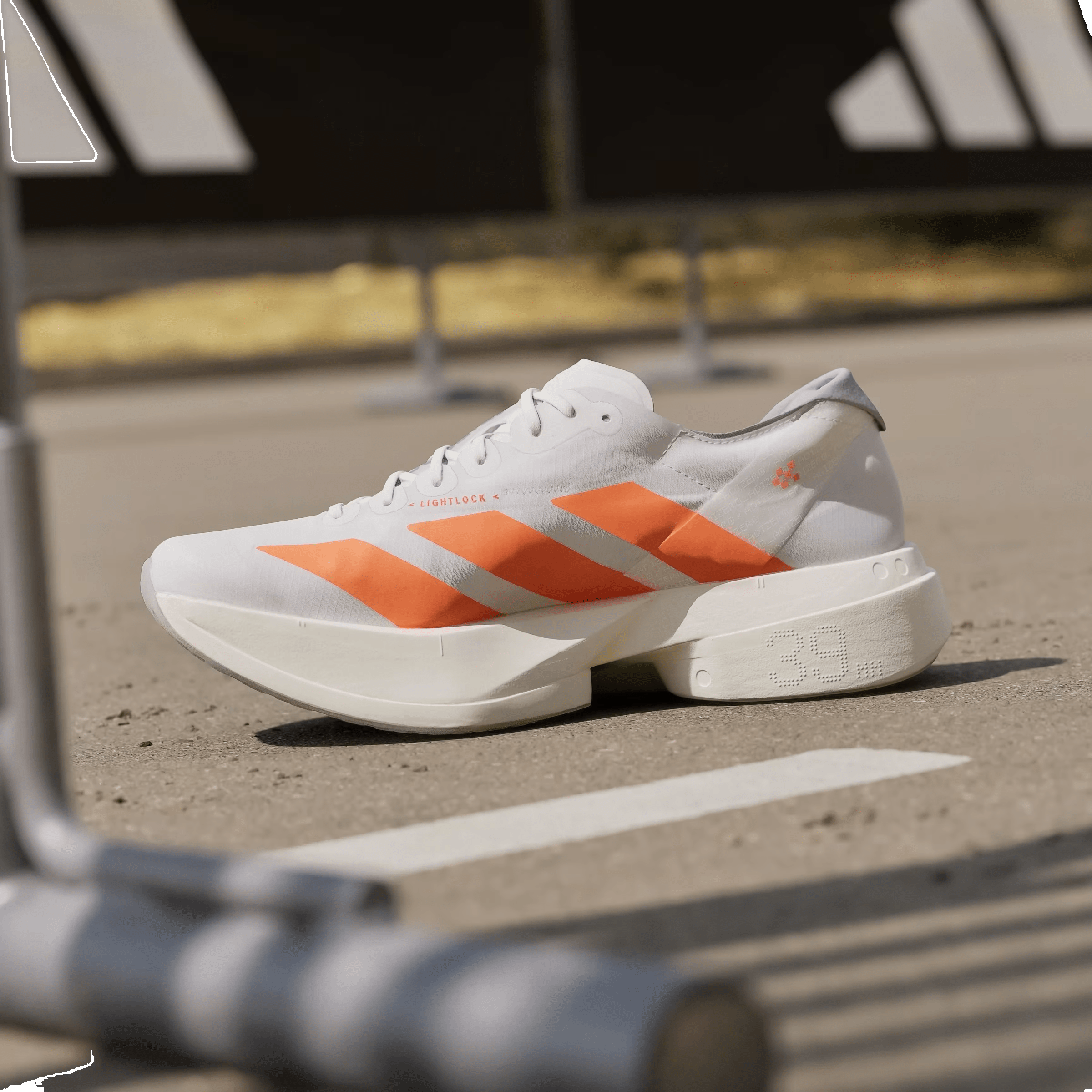 adidas Adizero Adios Pro 4 White Lucid Orange Red