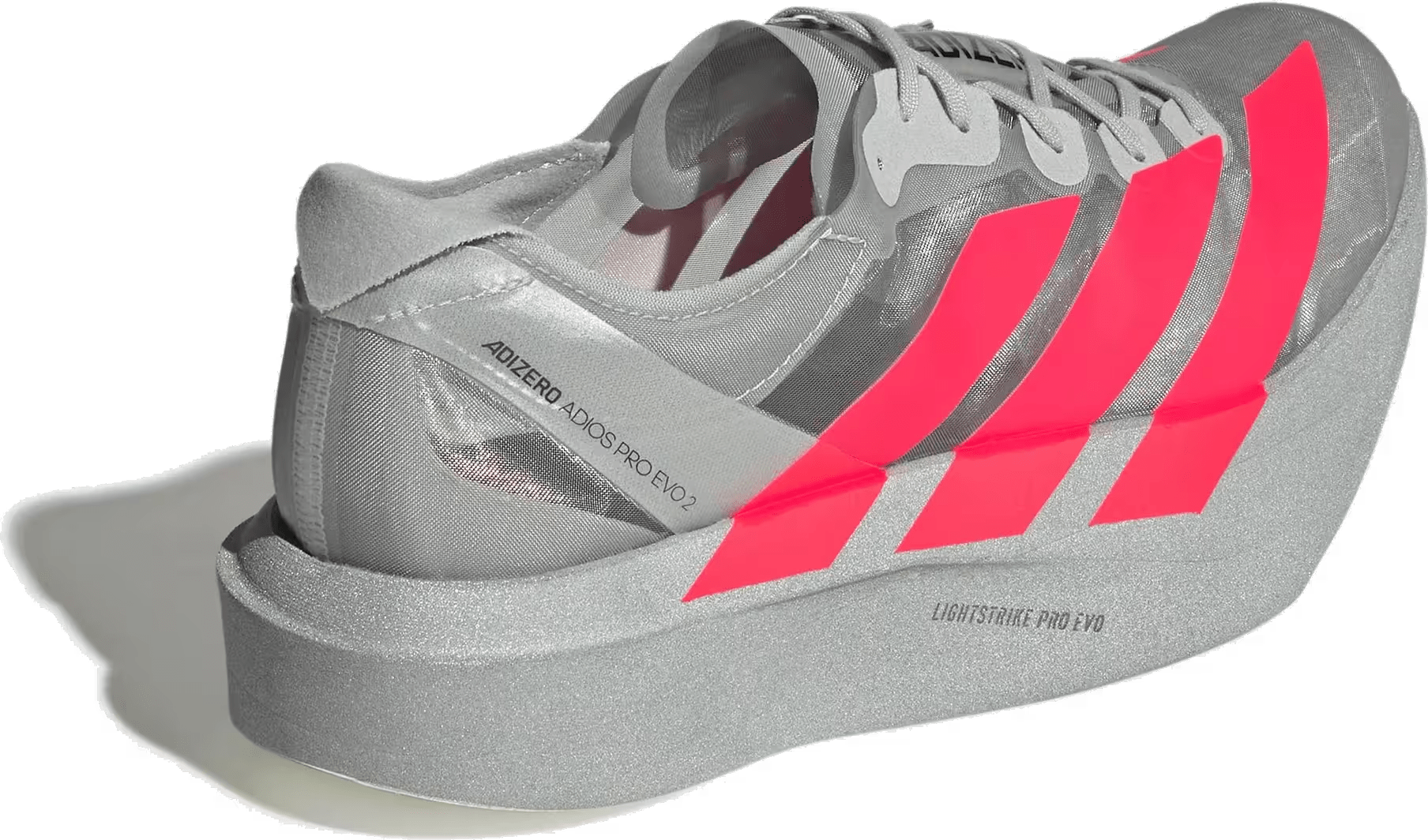 adidas Adizero Adios Pro Evo 2 Silver Metallic Lucid Red