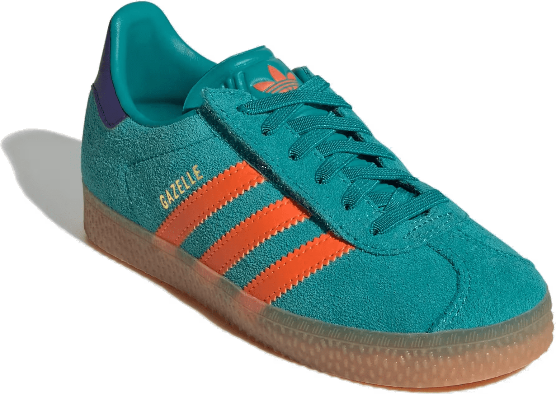 adidas Gazelle Comfort Closure Pure Teal Impact Orange Collegiate Purple (PS)
