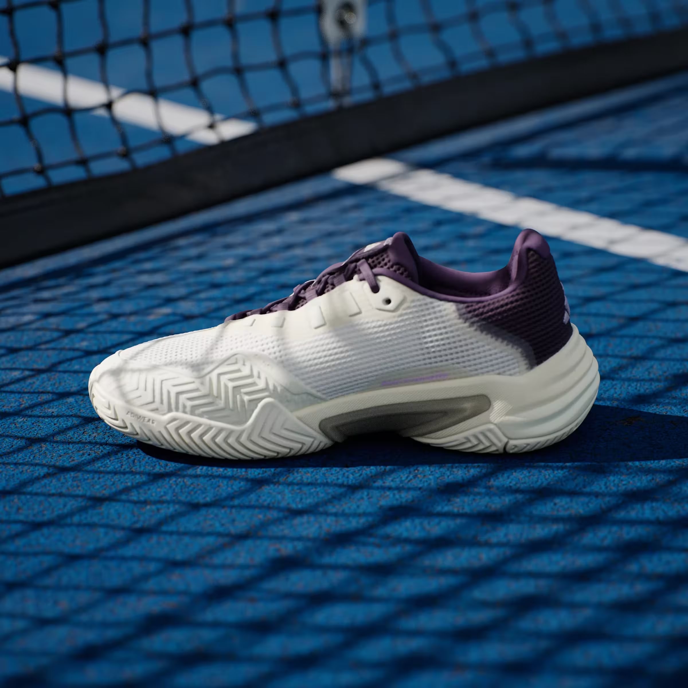 adidas Barricade 13 Core White Powder Plum Aurora Plum (Women's)