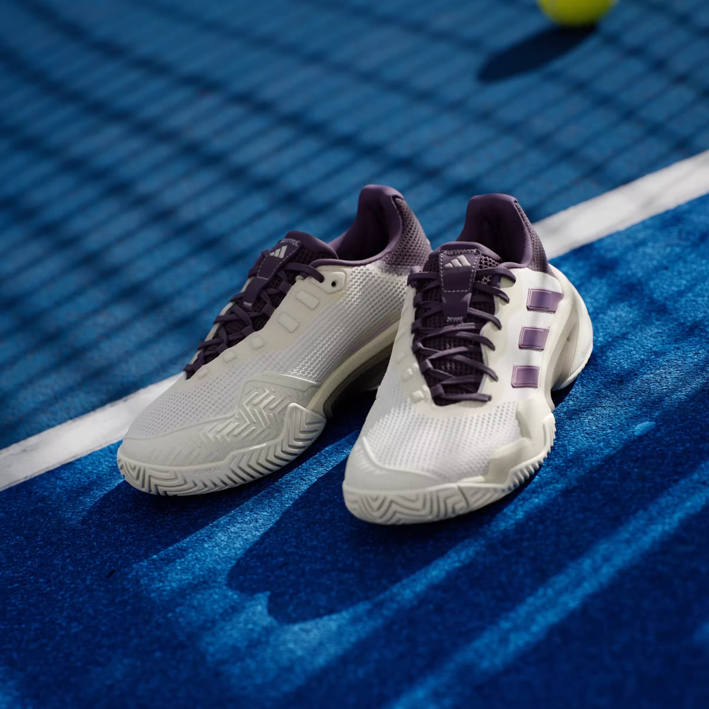 adidas Barricade 13 Core White Powder Plum Aurora Plum (Women's)