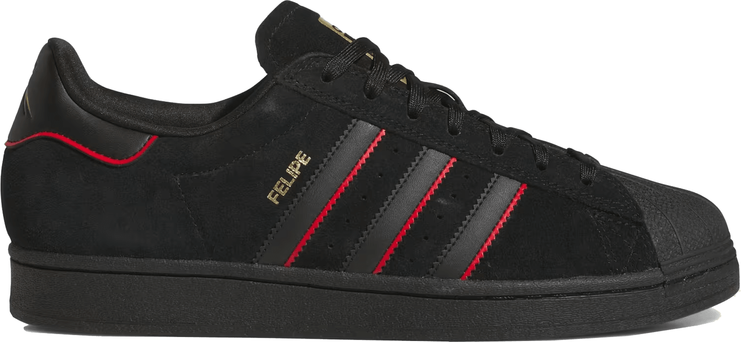 Felipe x Adidas Superstar Adv "Black Better Scarlet"