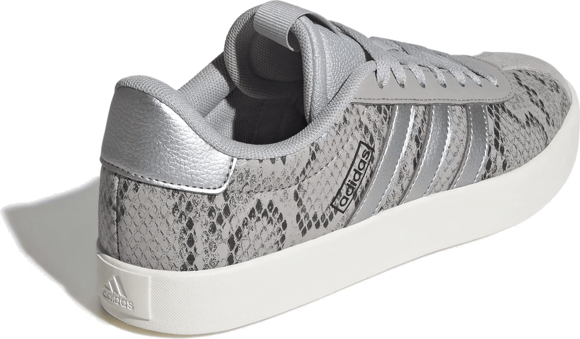 adidas VL Court 3.0 Grey Two Silver Metallic Snakeskin (Women's)
