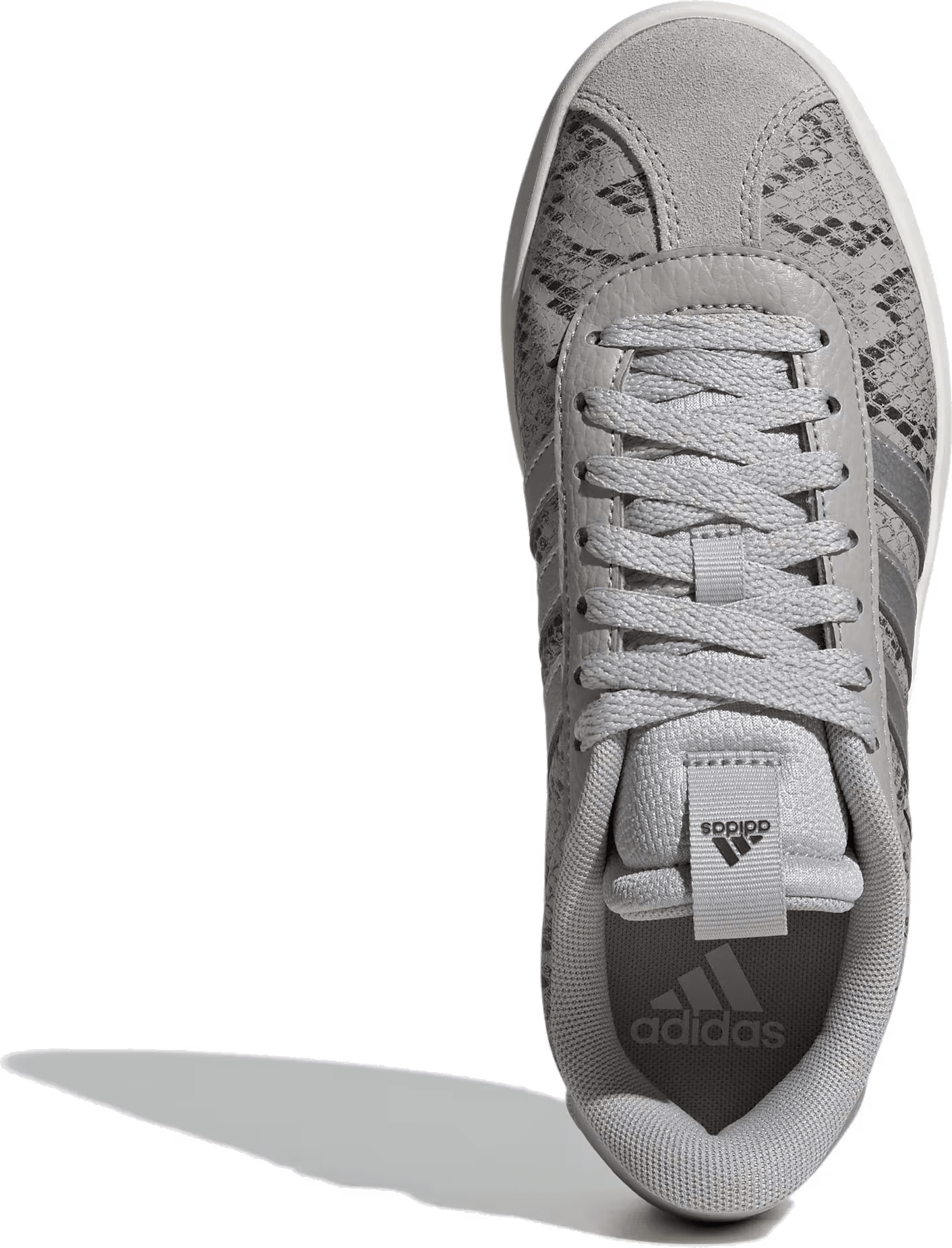 adidas VL Court 3.0 Grey Two Silver Metallic Snakeskin (Women's)