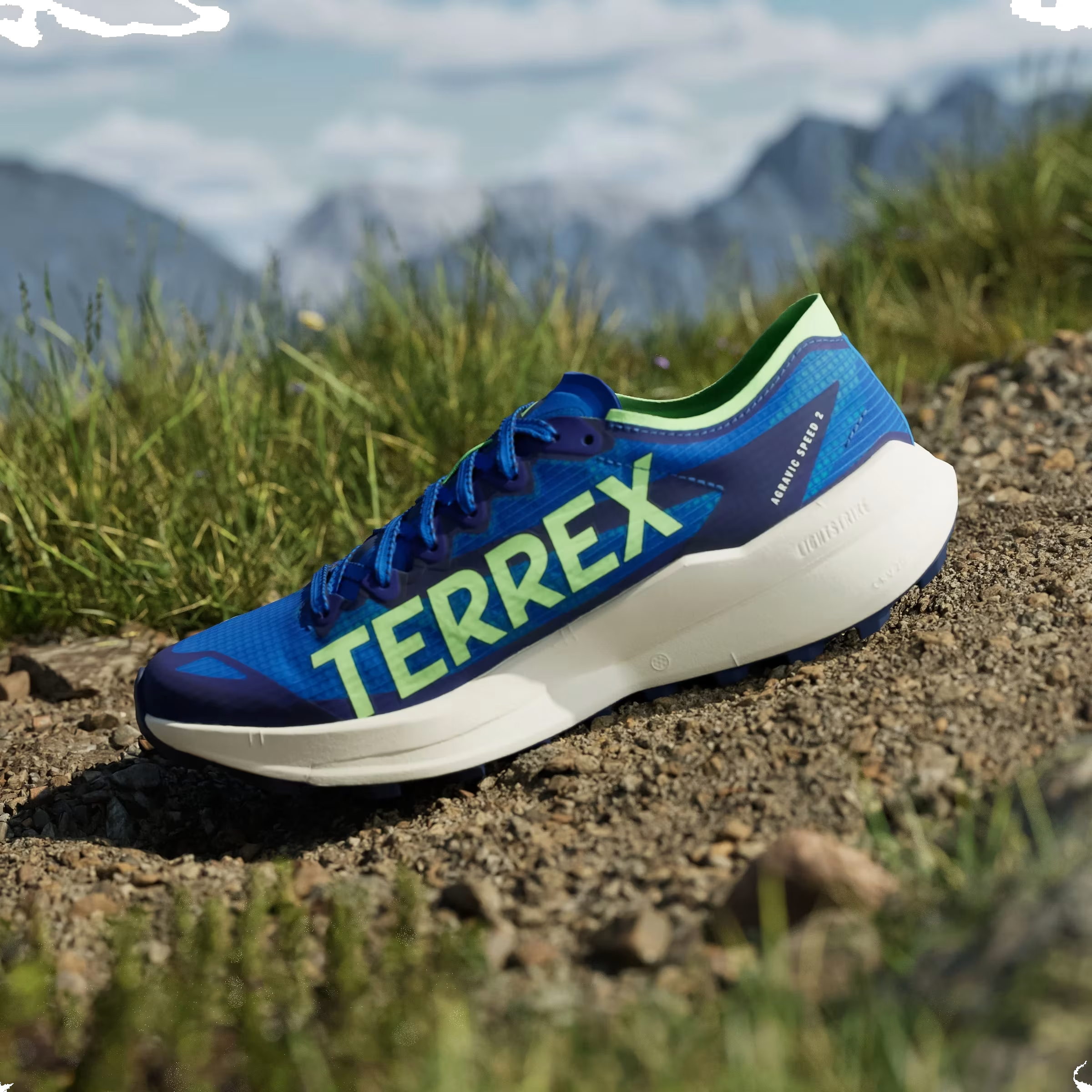 adidas Terrex Agravic Speed 2 Trail Blue Dash Grey Lime Burst