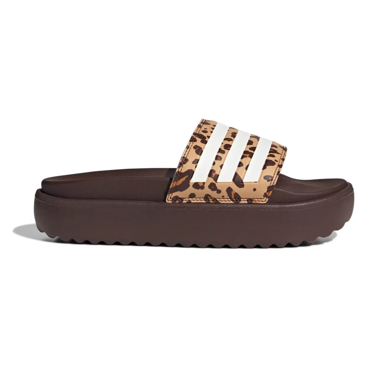 adidas Adilette Platform Slides Shadow Brown Cloud White Magic Beige (Women's)