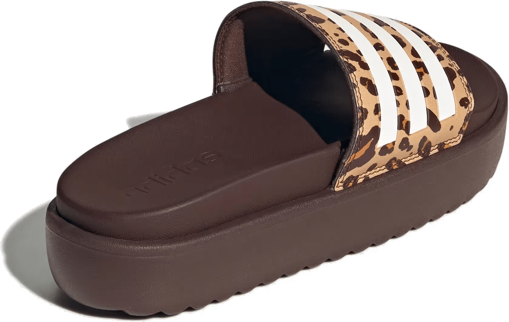 adidas Adilette Platform Slides Shadow Brown Cloud White Magic Beige (Women's)