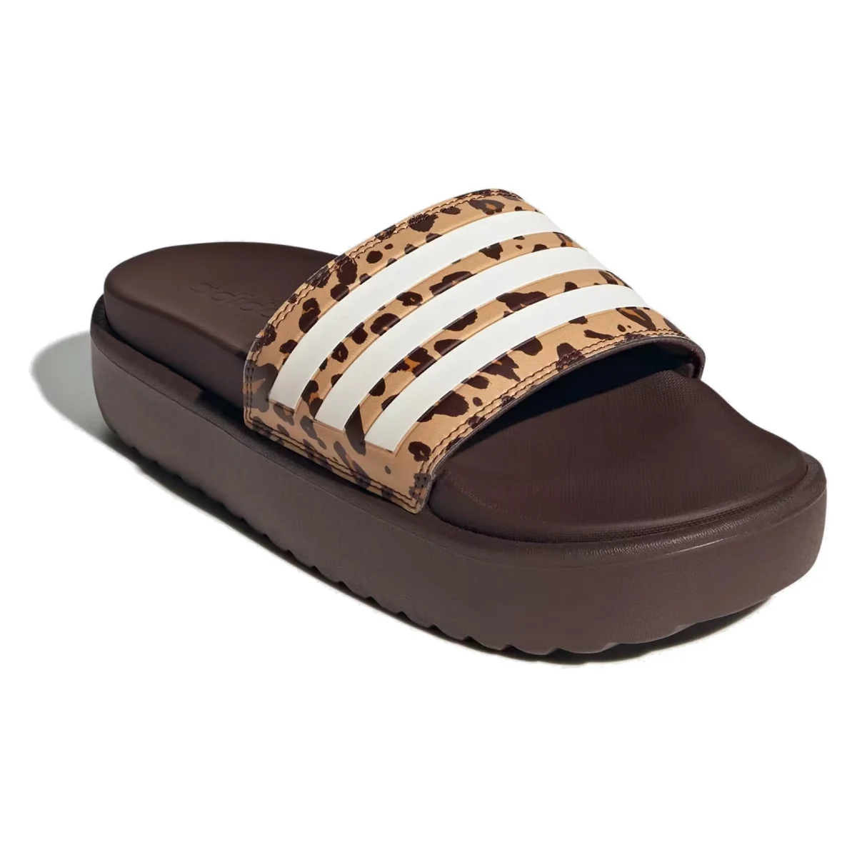 adidas Adilette Platform Slides Shadow Brown Cloud White Magic Beige (Women's)