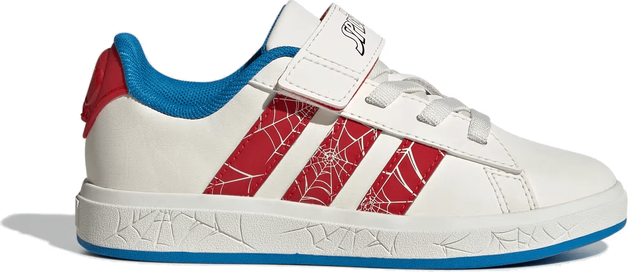 adidas Grand Court Spider-Man Cloud White Pure Ruby Bright Blue (GS)