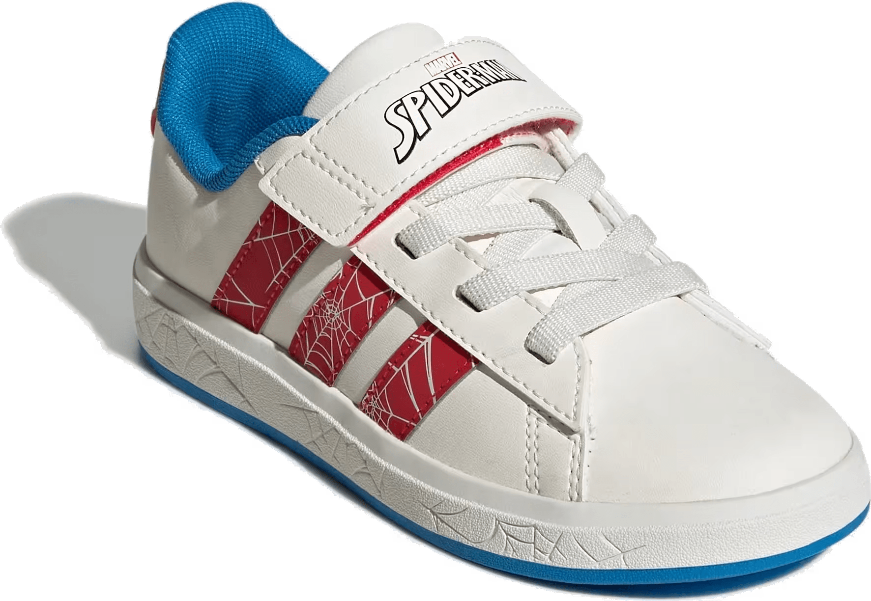 adidas Grand Court Spider-Man Cloud White Pure Ruby Bright Blue (GS)
