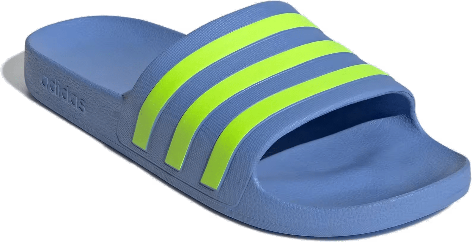 adidas Adilette Aqua Slides Blue Fusion Lucid Lemon