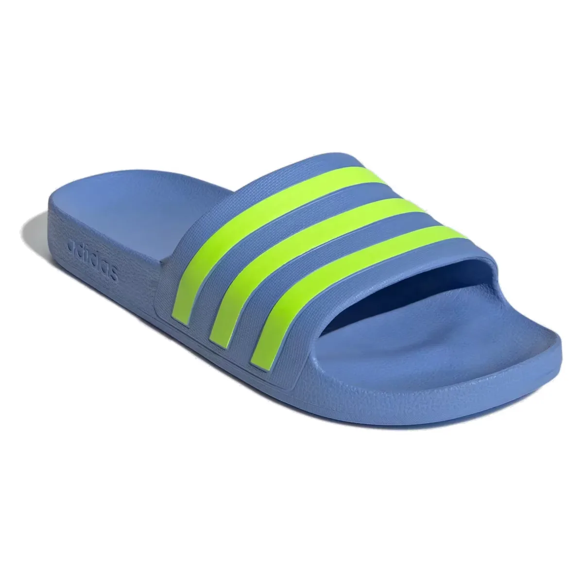 adidas Adilette Aqua Slides Blue Fusion Lucid Lemon