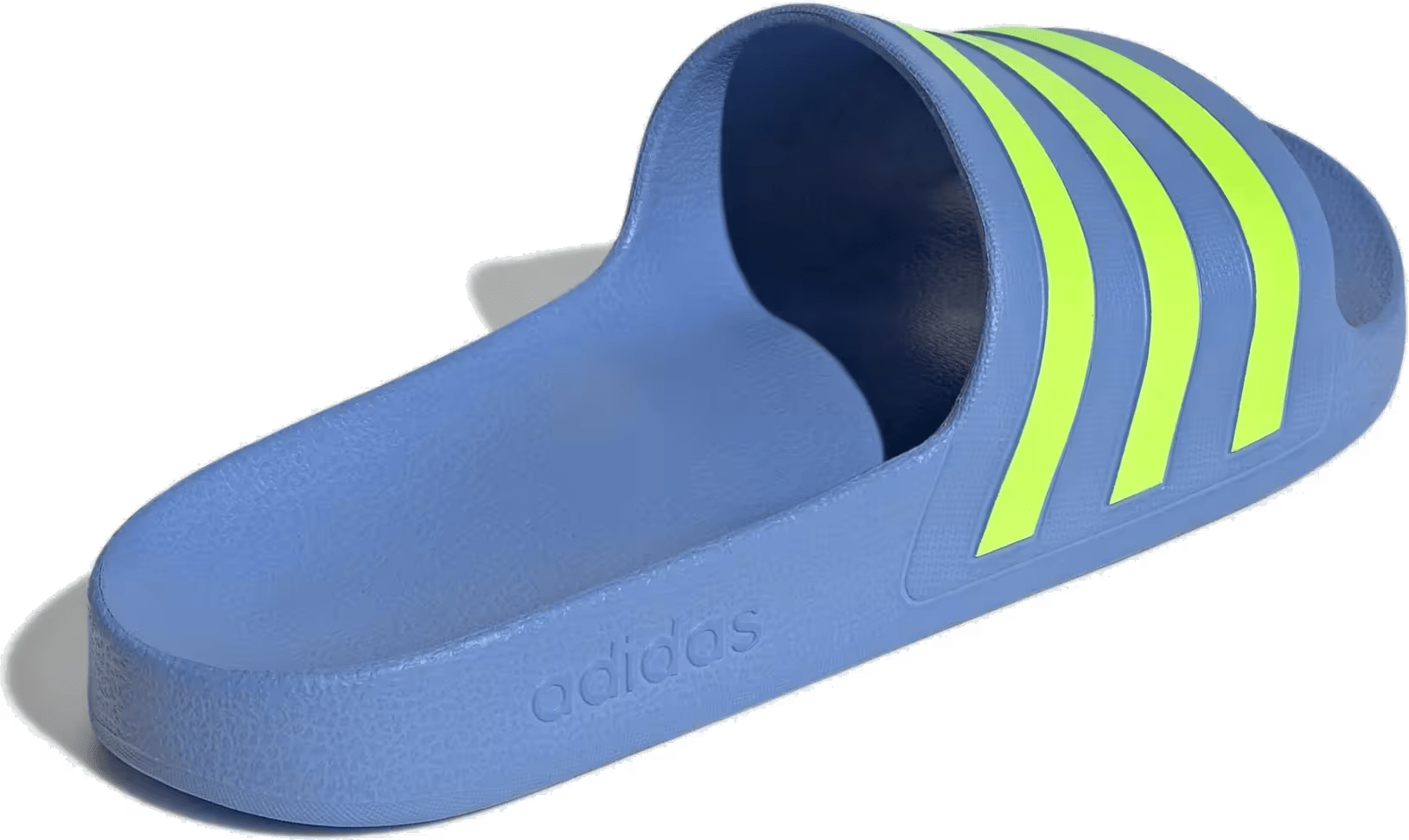 adidas Adilette Aqua Slides Blue Fusion Lucid Lemon