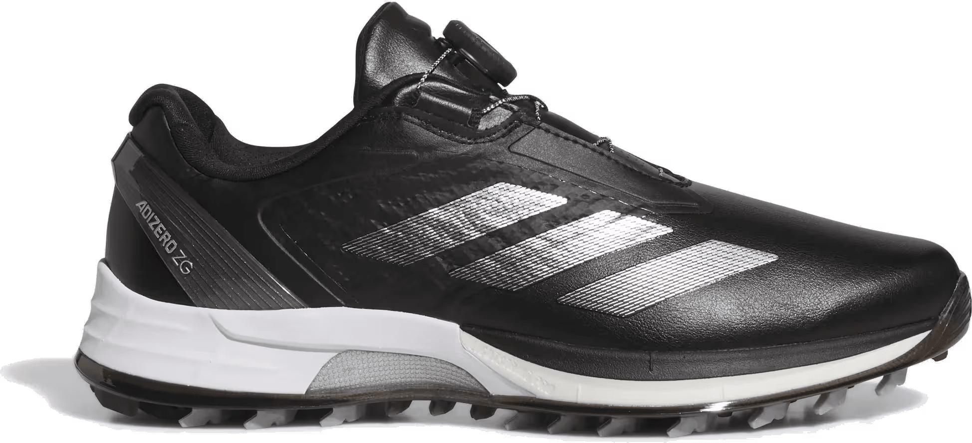 adidas Adizero ZG Lo BOA Spikeless Golf Black Silver Metallic