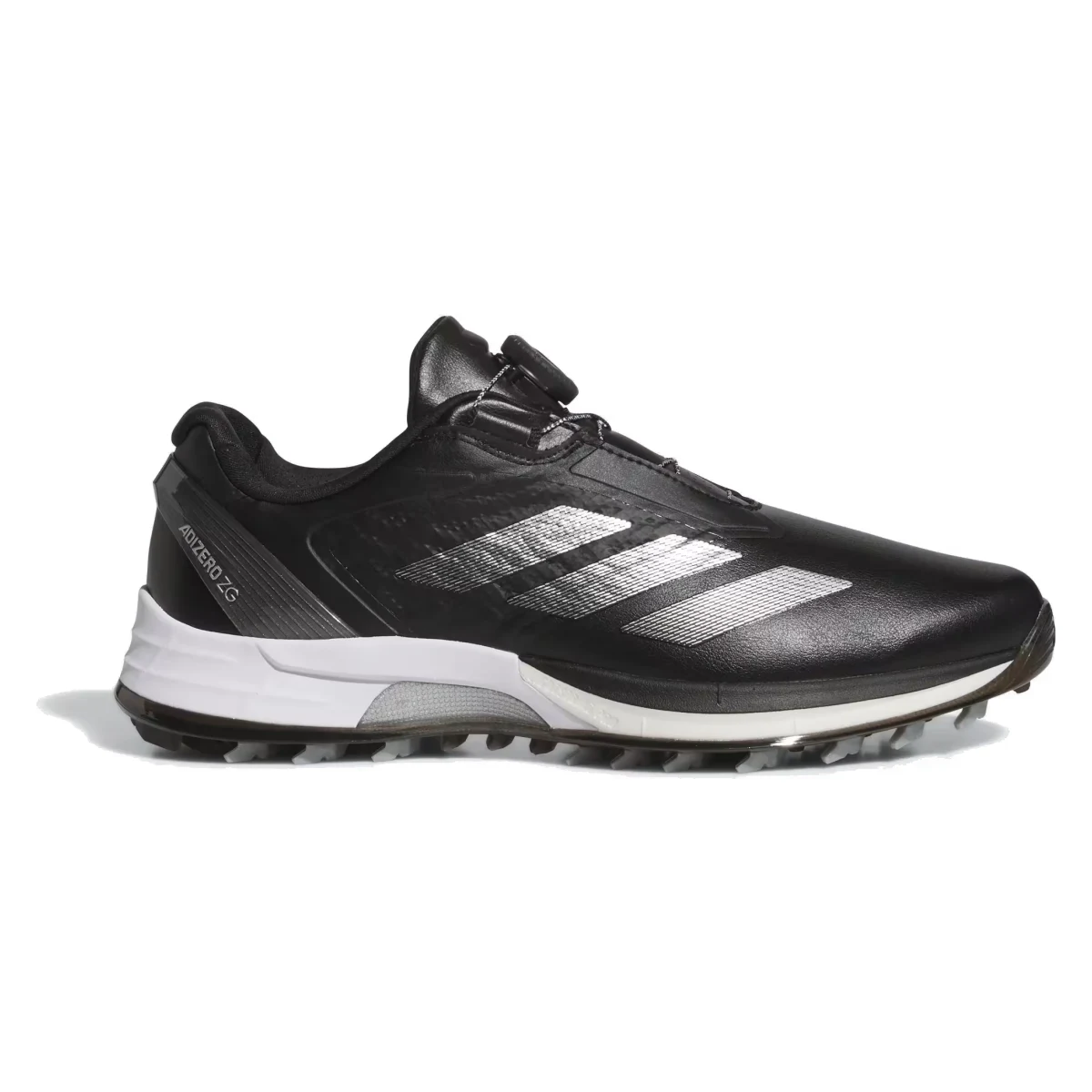 adidas Adizero ZG Lo BOA Spikeless Golf Black Silver Metallic
