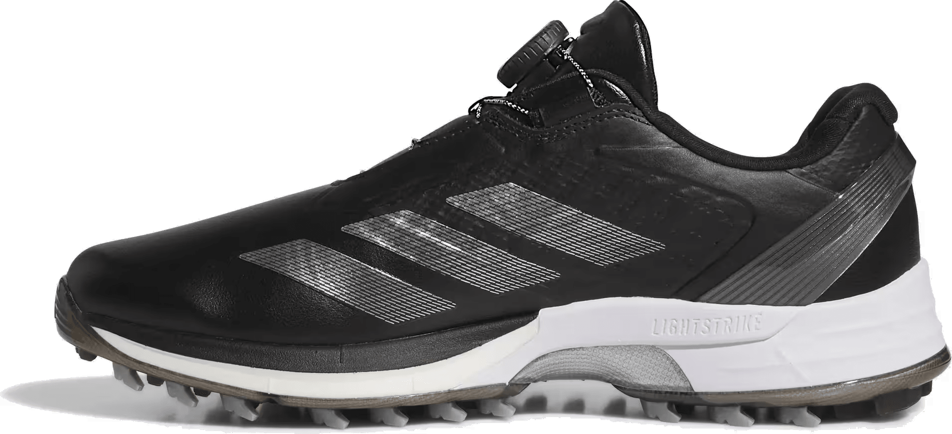 adidas Adizero ZG Lo BOA Spikeless Golf Black Silver Metallic