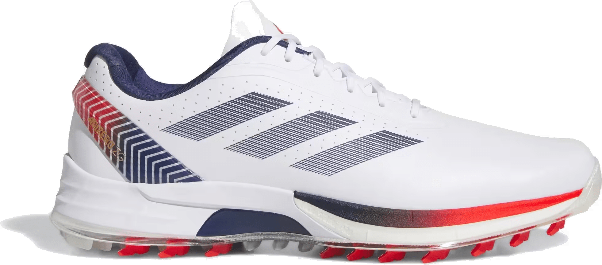 adidas Adizero ZG Spikeless Golf Cloud White Dark Blue Red