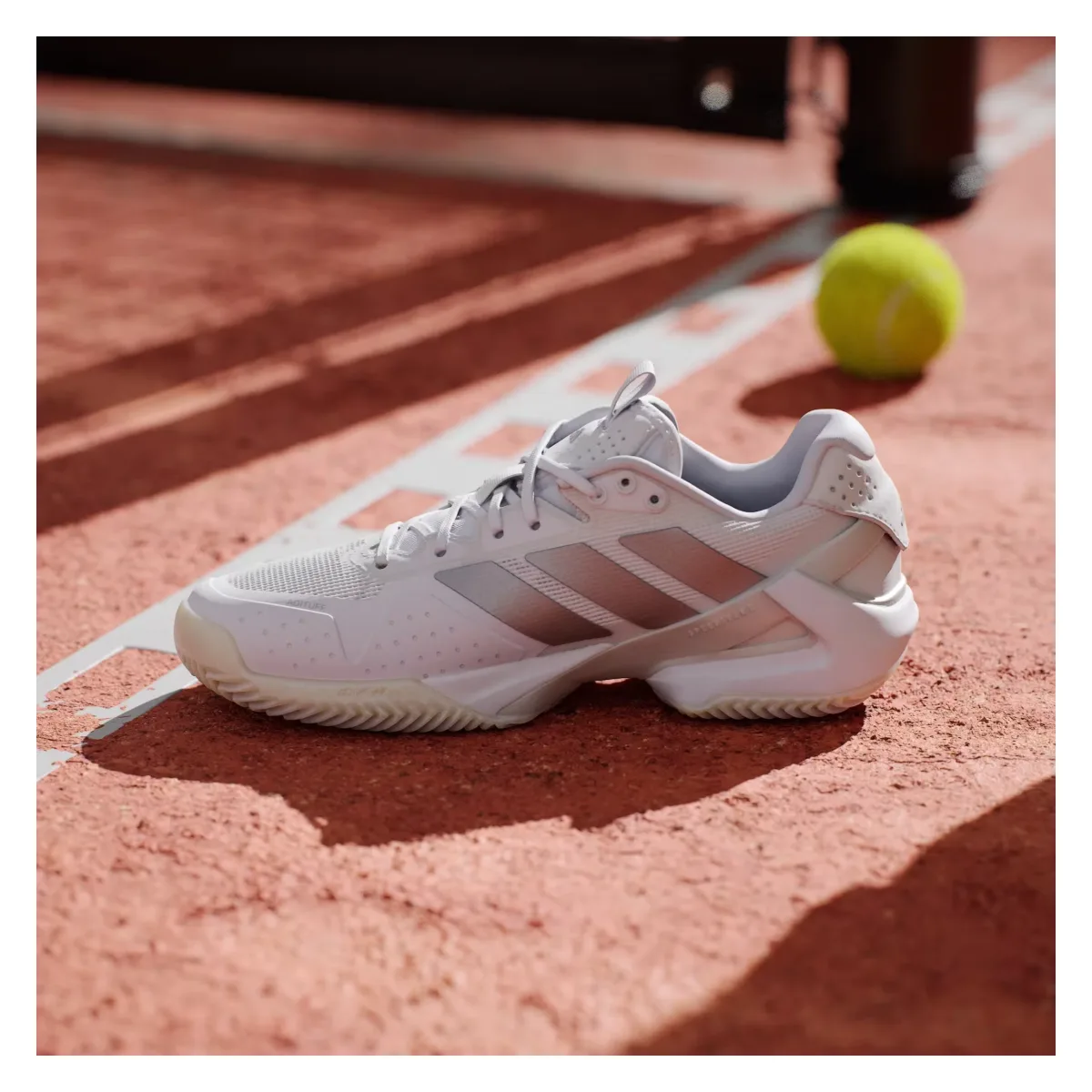 adidas Adizero Ubersonic 5 Clay Cloud White Silver Metallic (Women's)