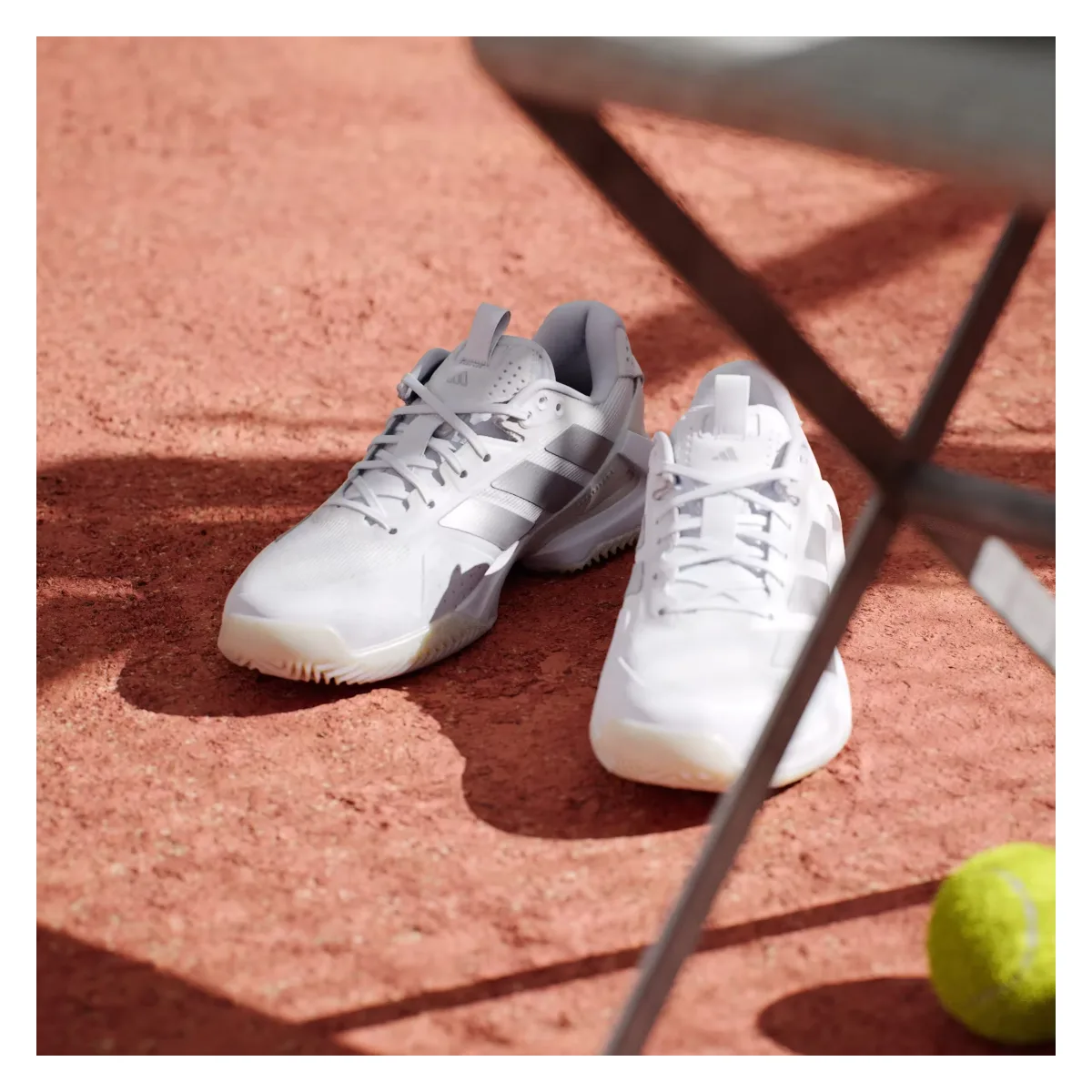adidas Adizero Ubersonic 5 Clay Cloud White Silver Metallic (Women's)