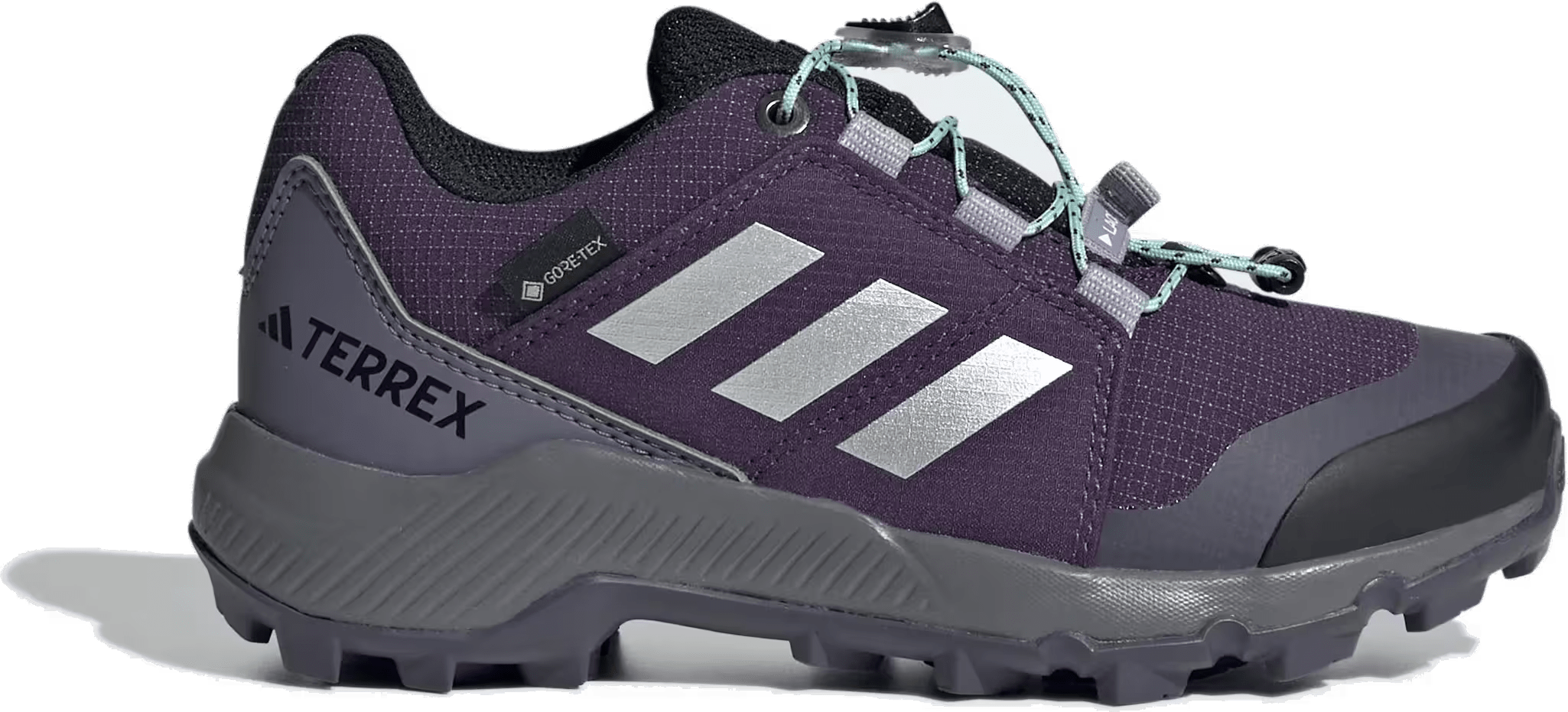 adidas Terrex Gore-Tex Aurora Plum Silver Metallic Semi Flash Aqua (GS)