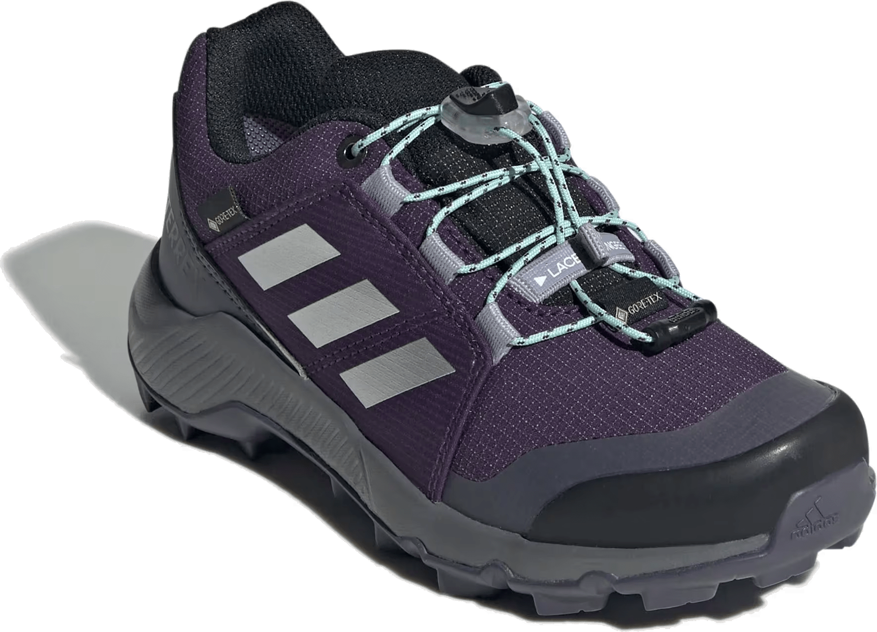 adidas Terrex Gore-Tex Aurora Plum Silver Metallic Semi Flash Aqua (GS)
