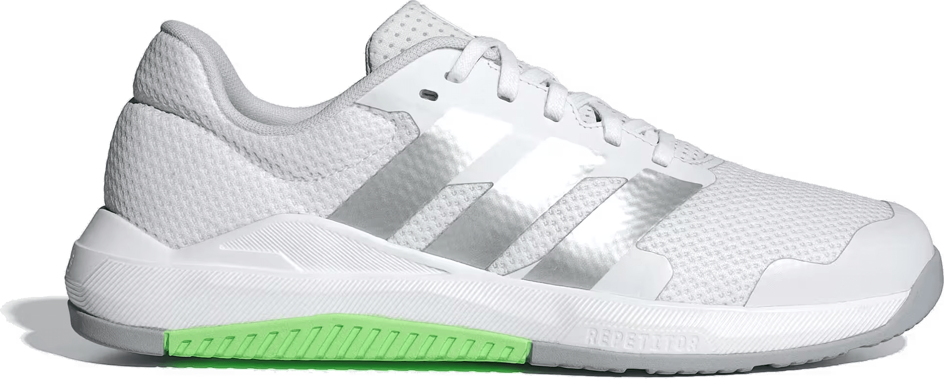adidas Dropset Base Cloud White Matte Silver Lime Burst (Women's)