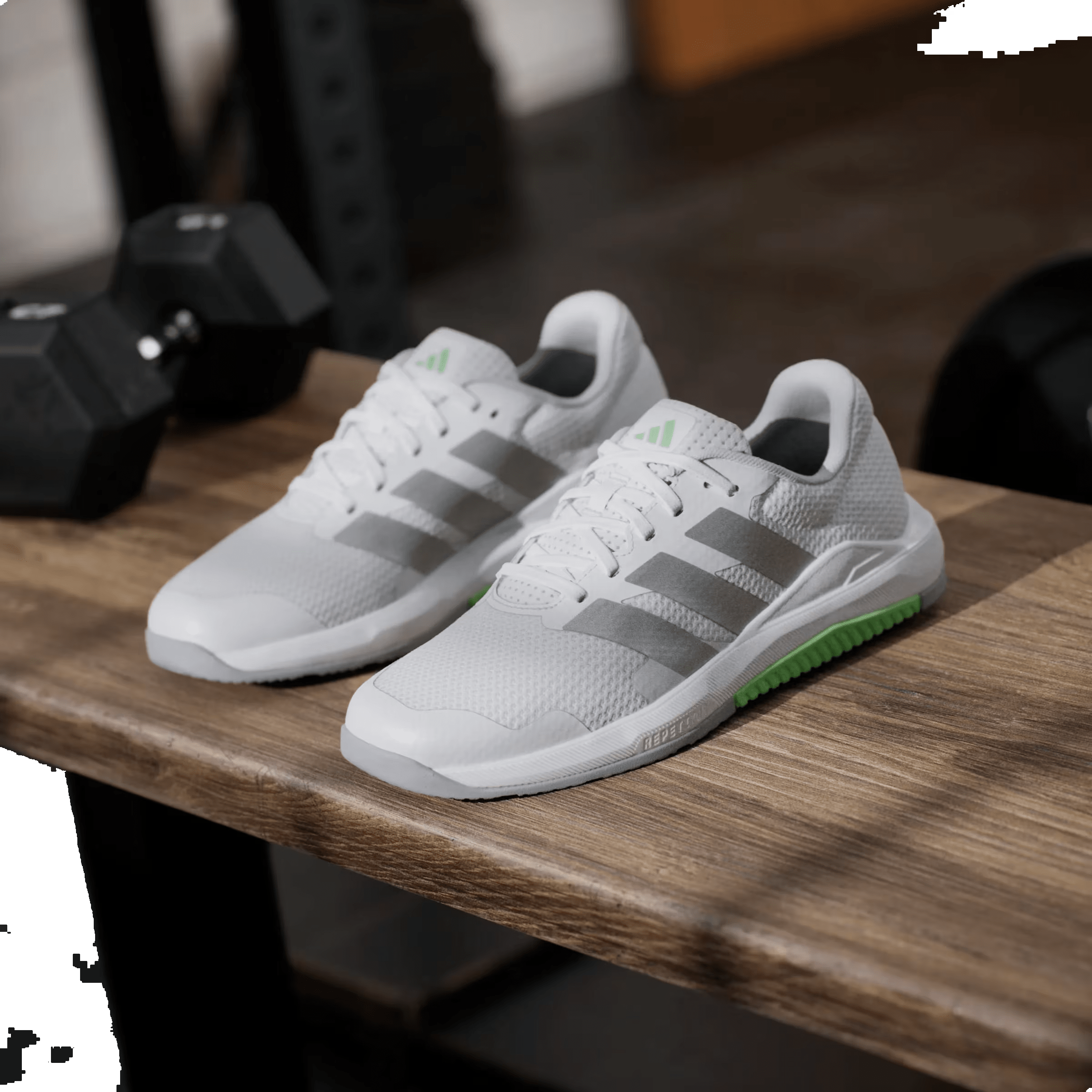 adidas Dropset Base Cloud White Matte Silver Lime Burst (Women's)