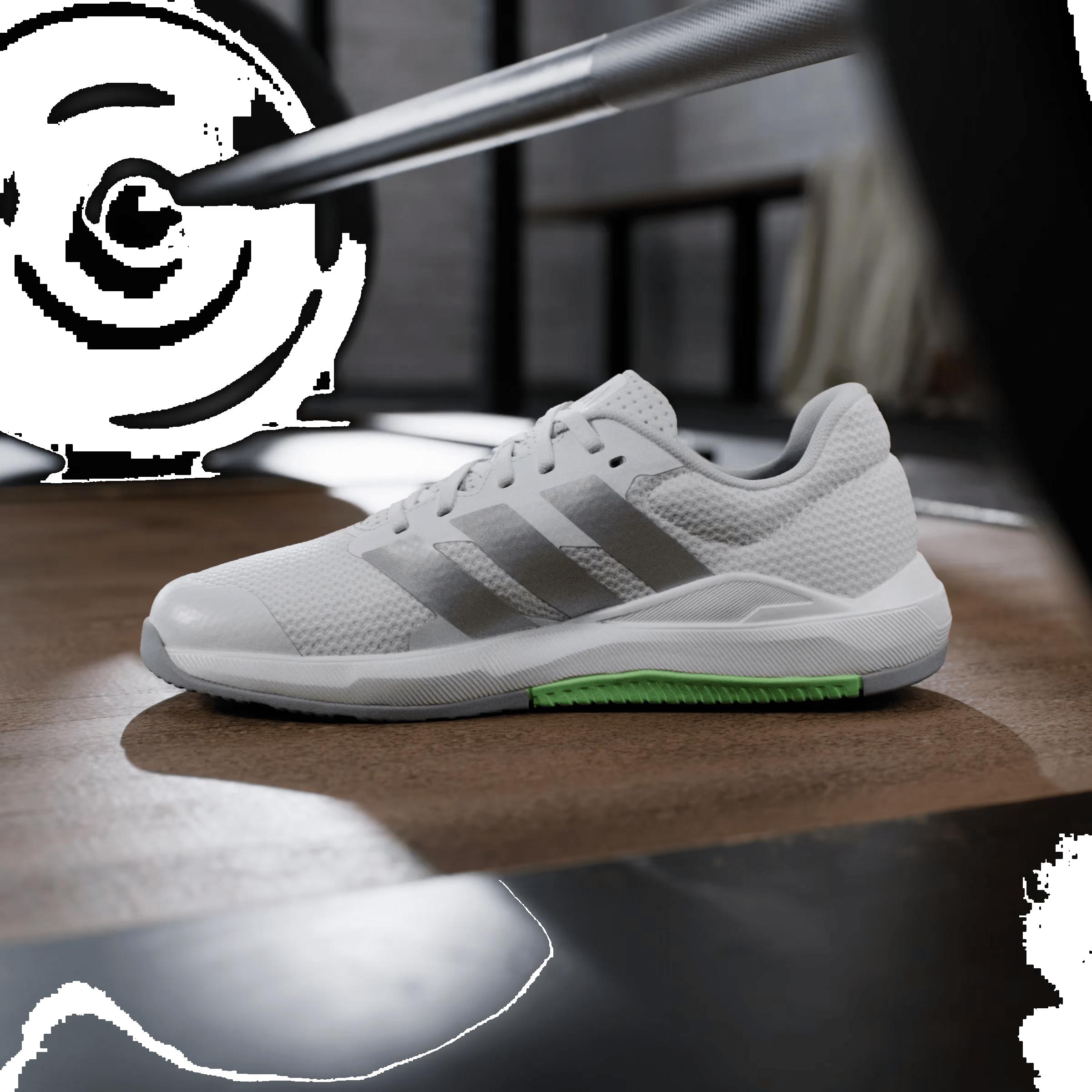 adidas Dropset Base Cloud White Matte Silver Lime Burst (Women's)