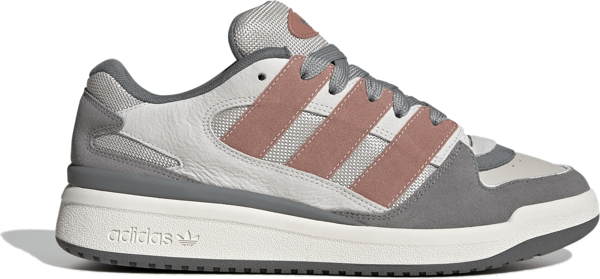 adidas Forum2000 Core White Warm Clay Grey Three