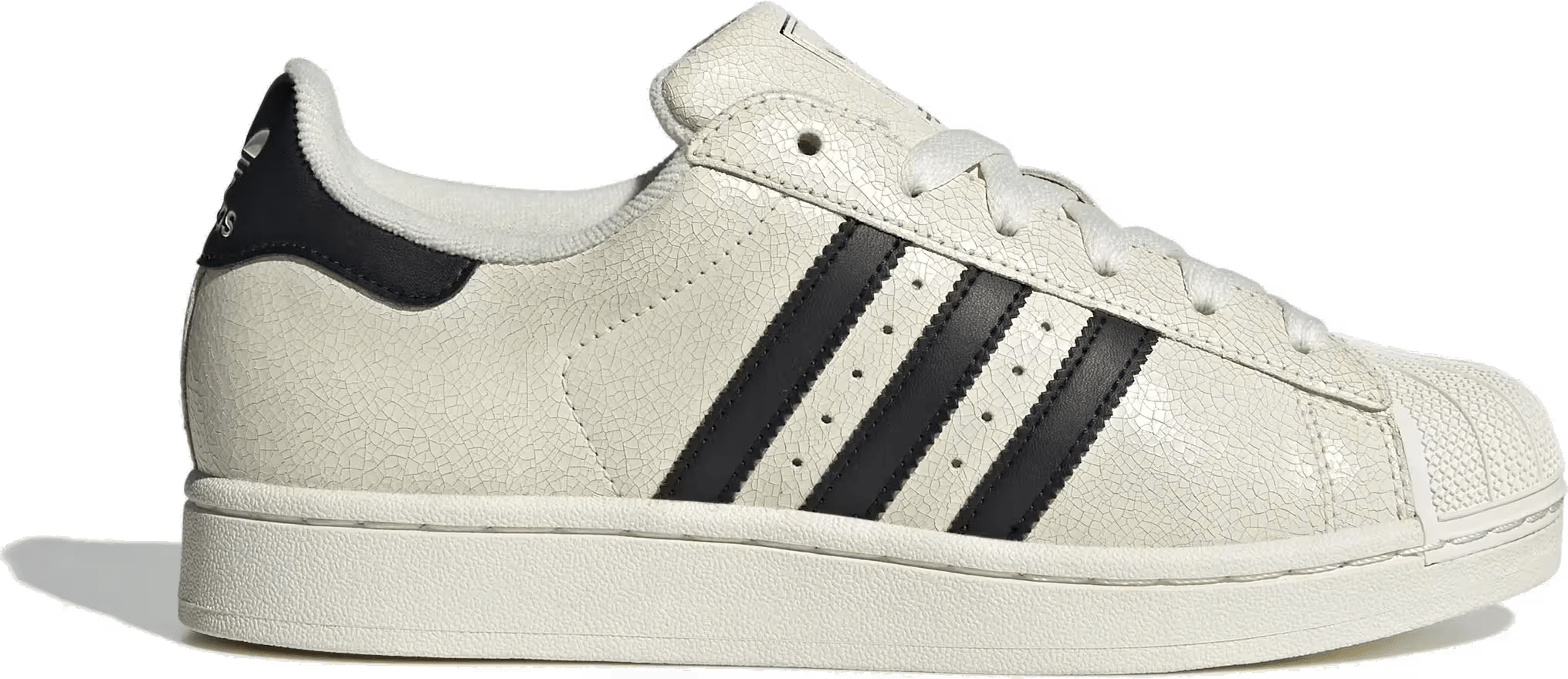 adidas Superstar II wmns "Off White Black Cracked Leather"
