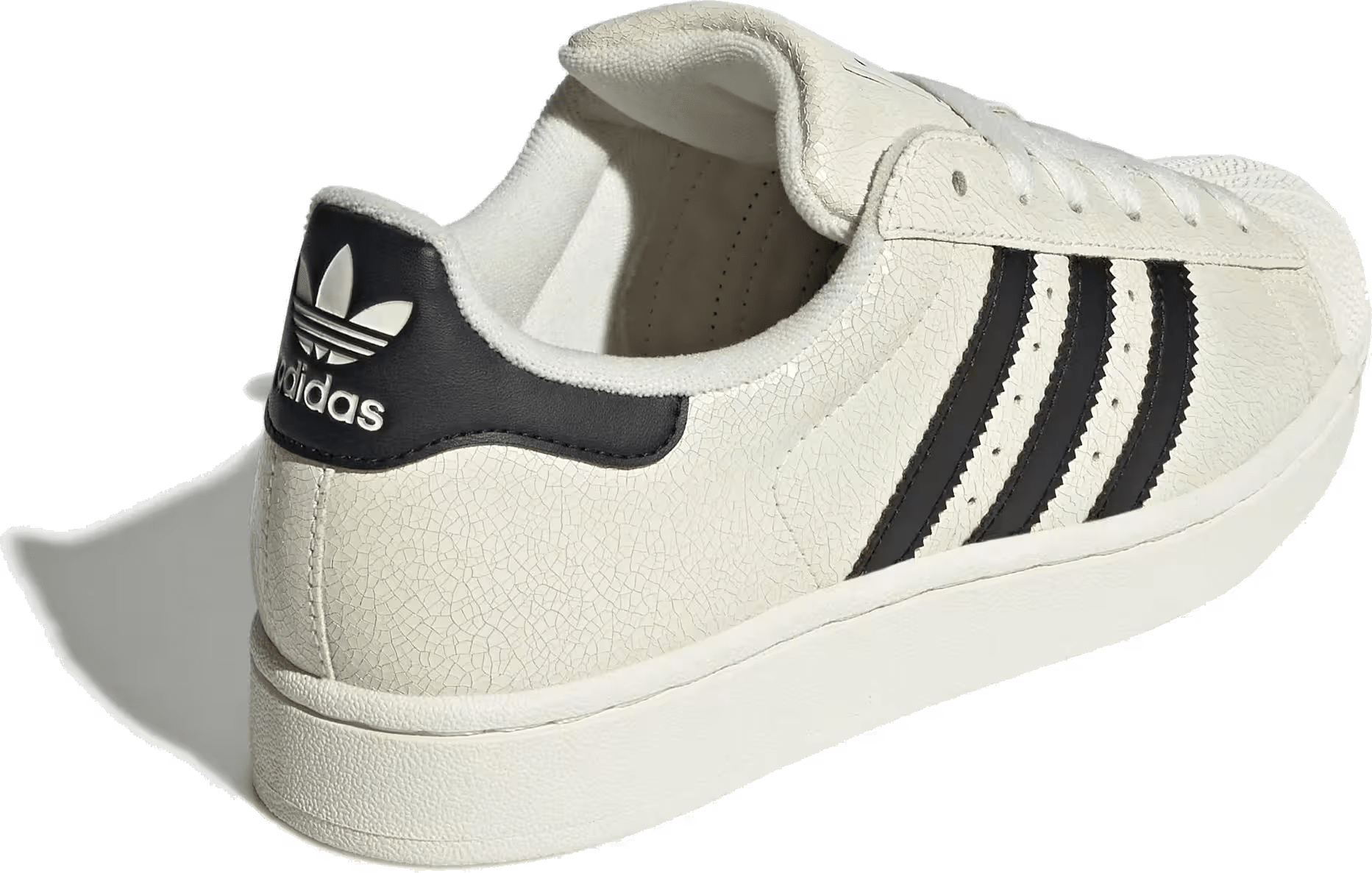 adidas Superstar II wmns "Off White Black Cracked Leather"