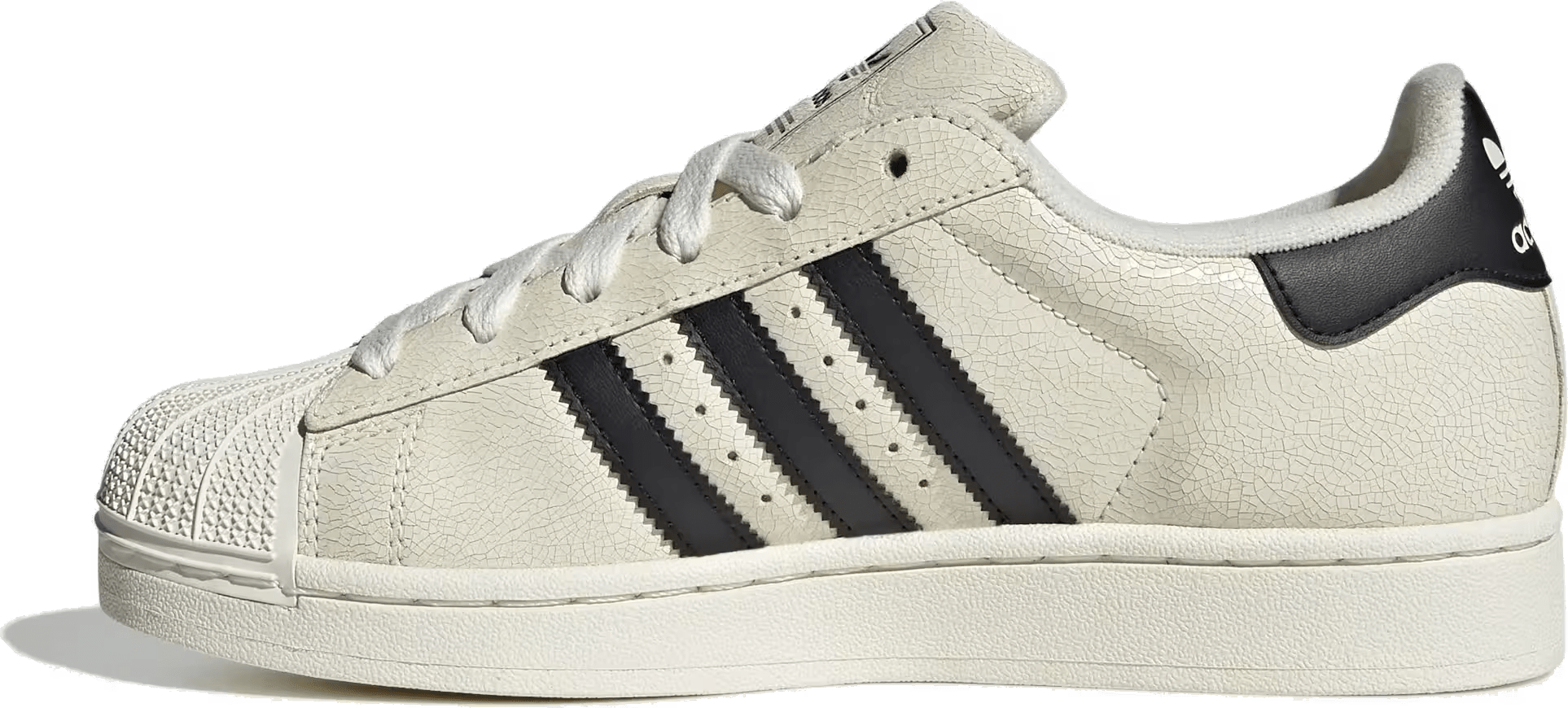adidas Superstar II wmns "Off White Black Cracked Leather"