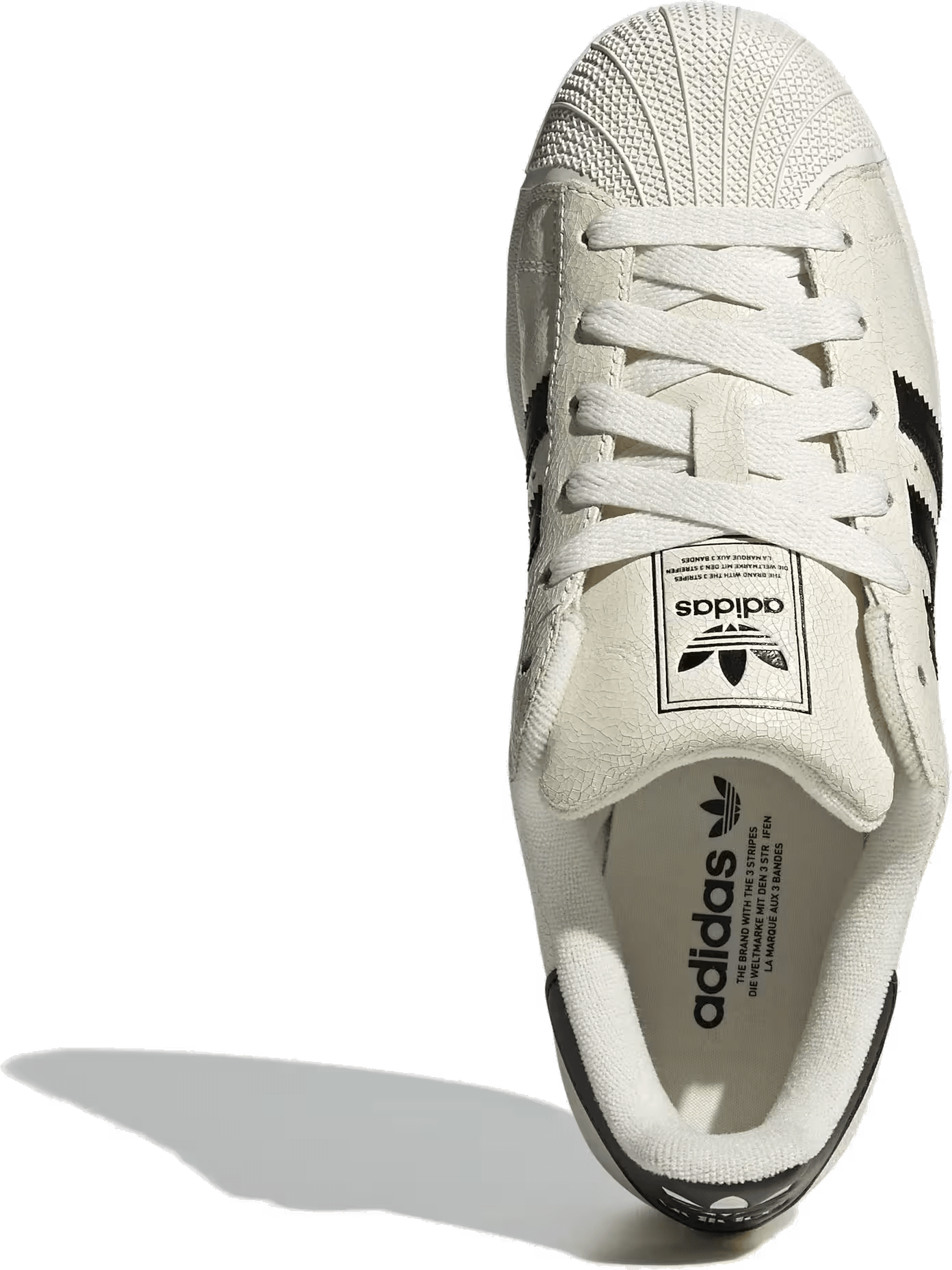 adidas Superstar II wmns "Off White Black Cracked Leather"