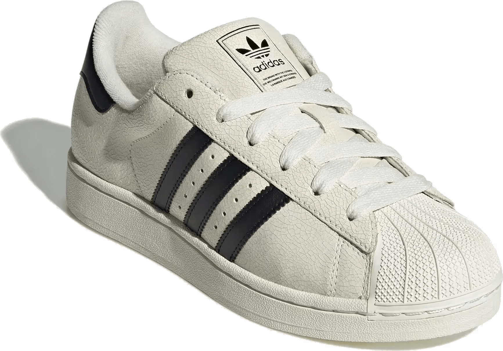 adidas Superstar II wmns "Off White Black Cracked Leather"