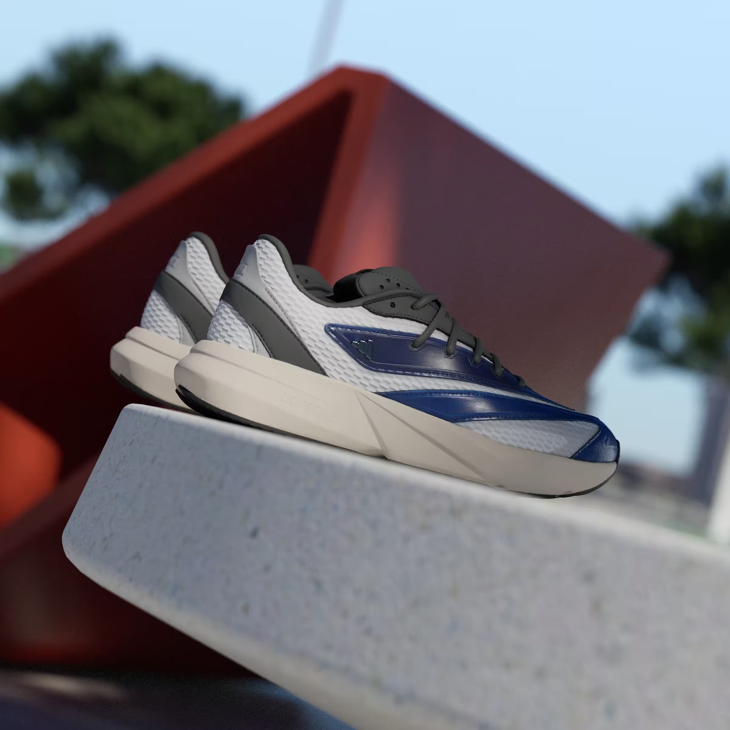 adidas Lightblaze Cloud White Dark Blue Grey Six