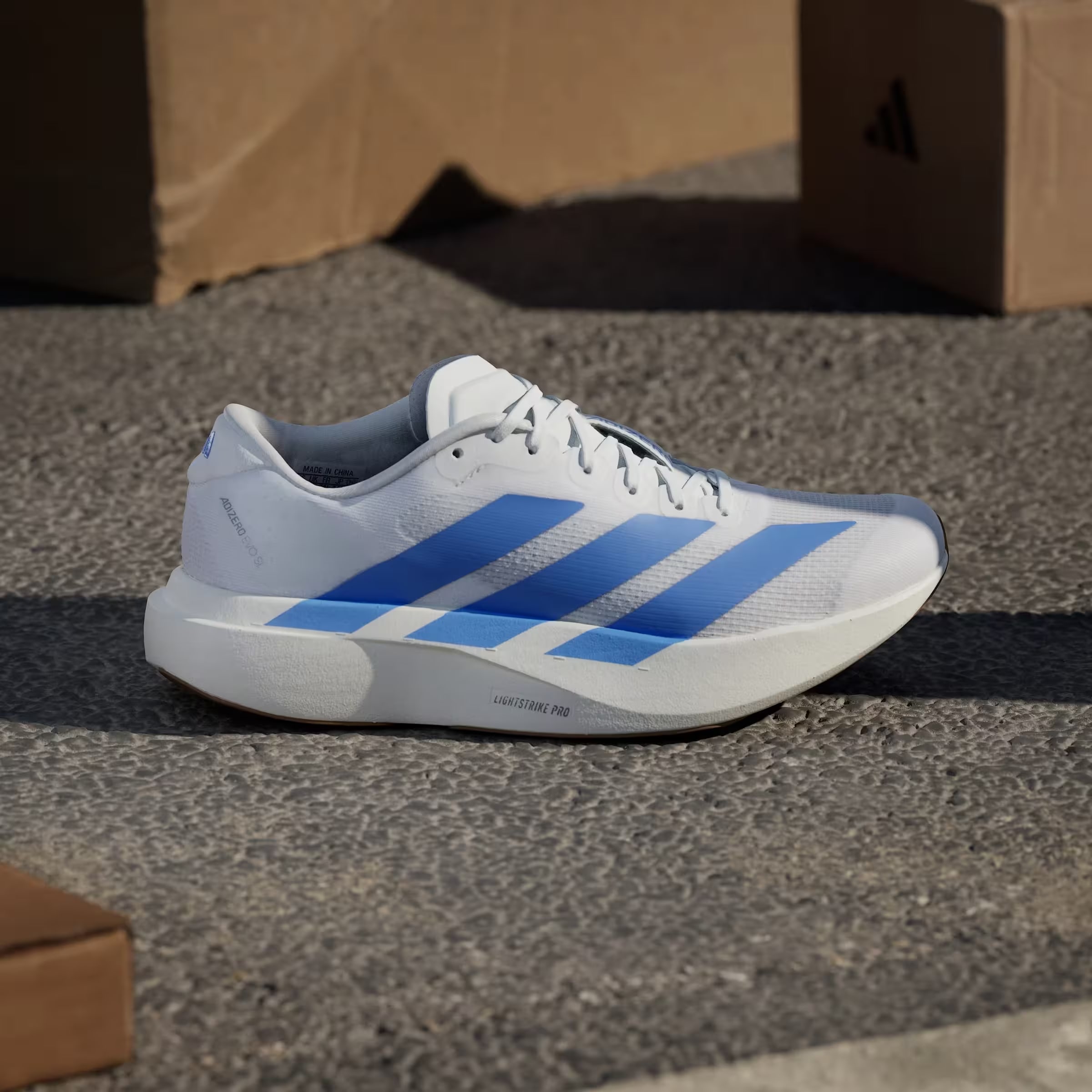 adidas Adizero Evo SL White Blue Fusion (Women's)