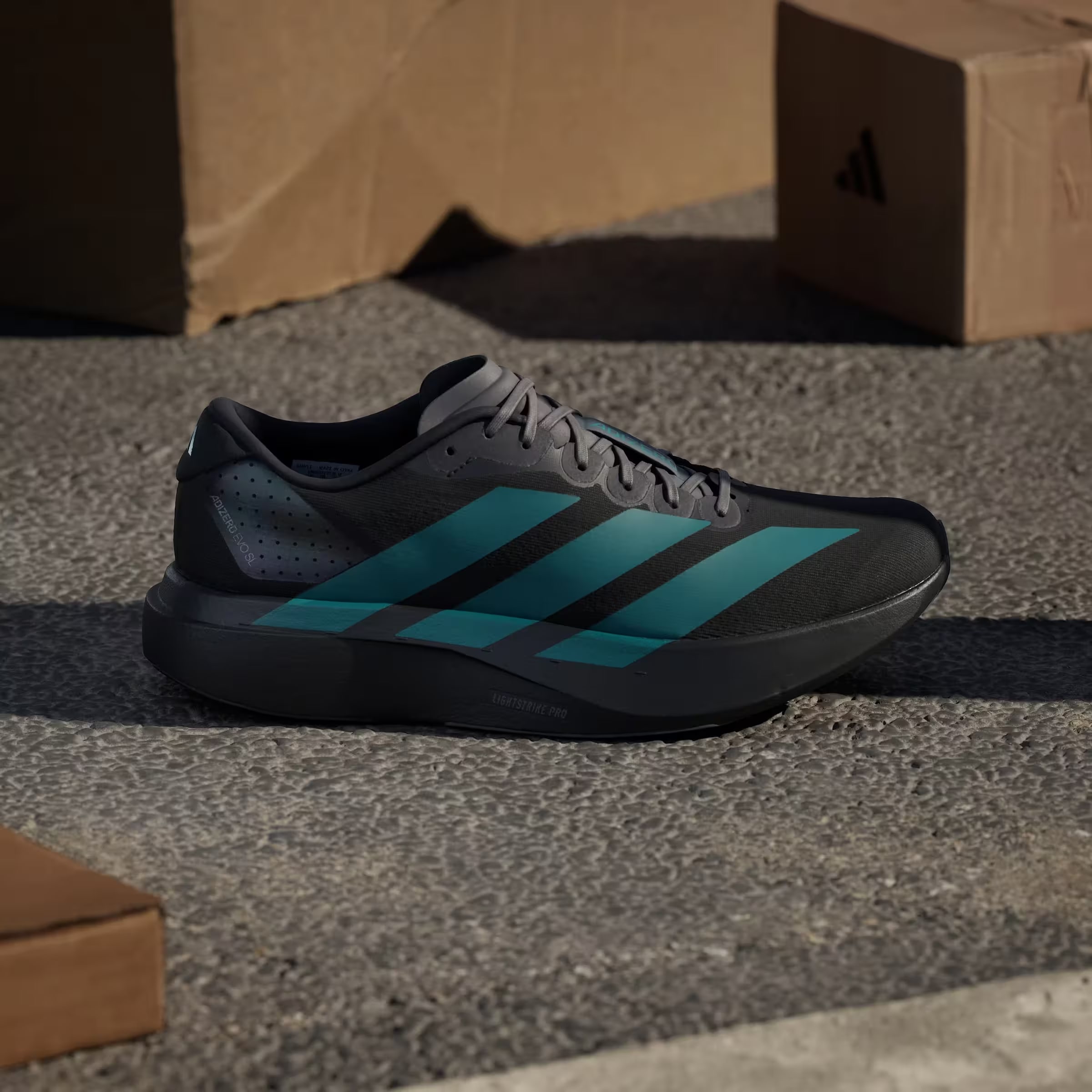 adidas Adizero Evo SL Black Pure Teal