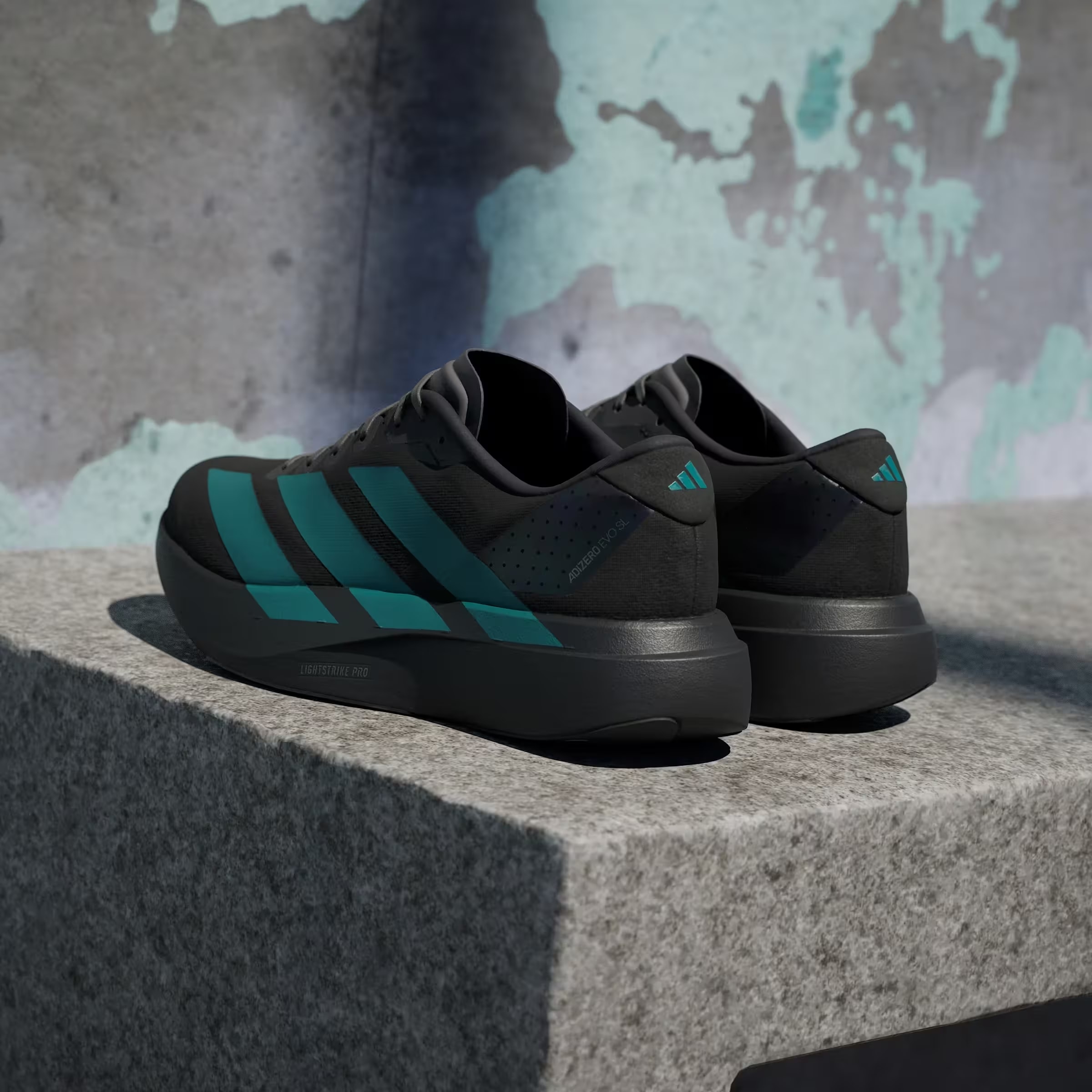 adidas Adizero Evo SL Black Pure Teal