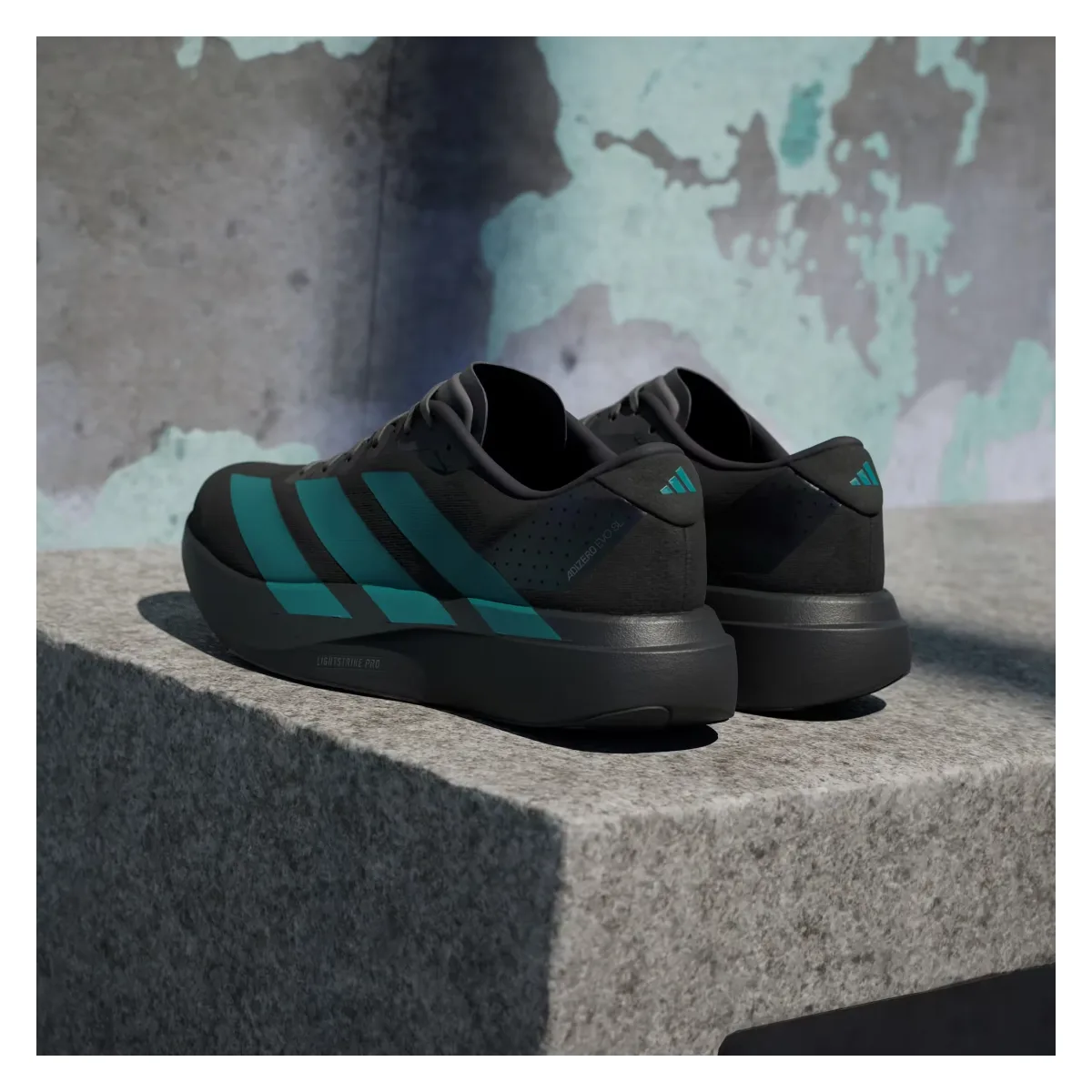 adidas Adizero Evo SL Black Pure Teal