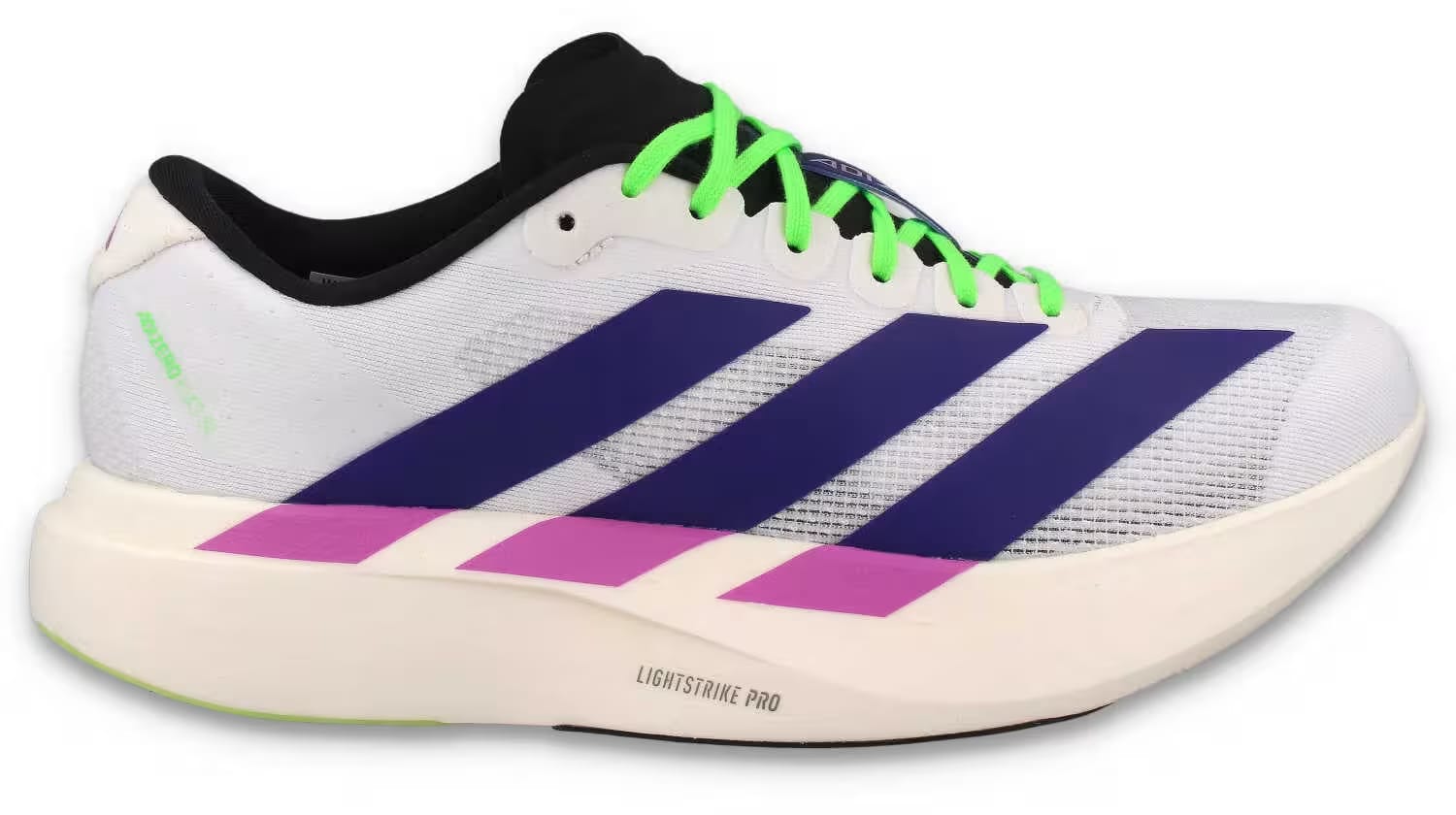 adidas Adizero Evo SL White Purple Lime Burst